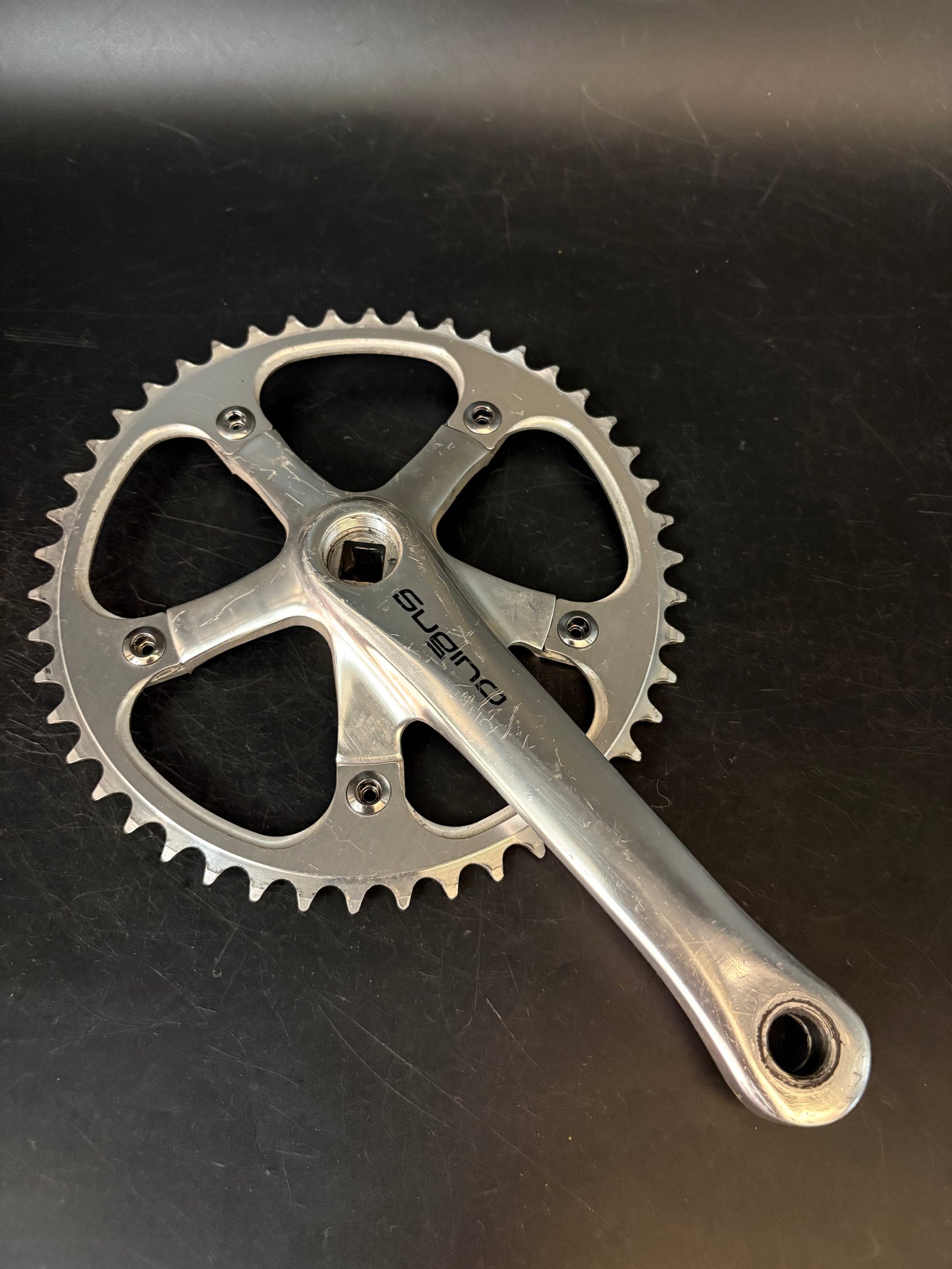 Sugino Messenger Crankset Silver 165mm 46t 130bcd