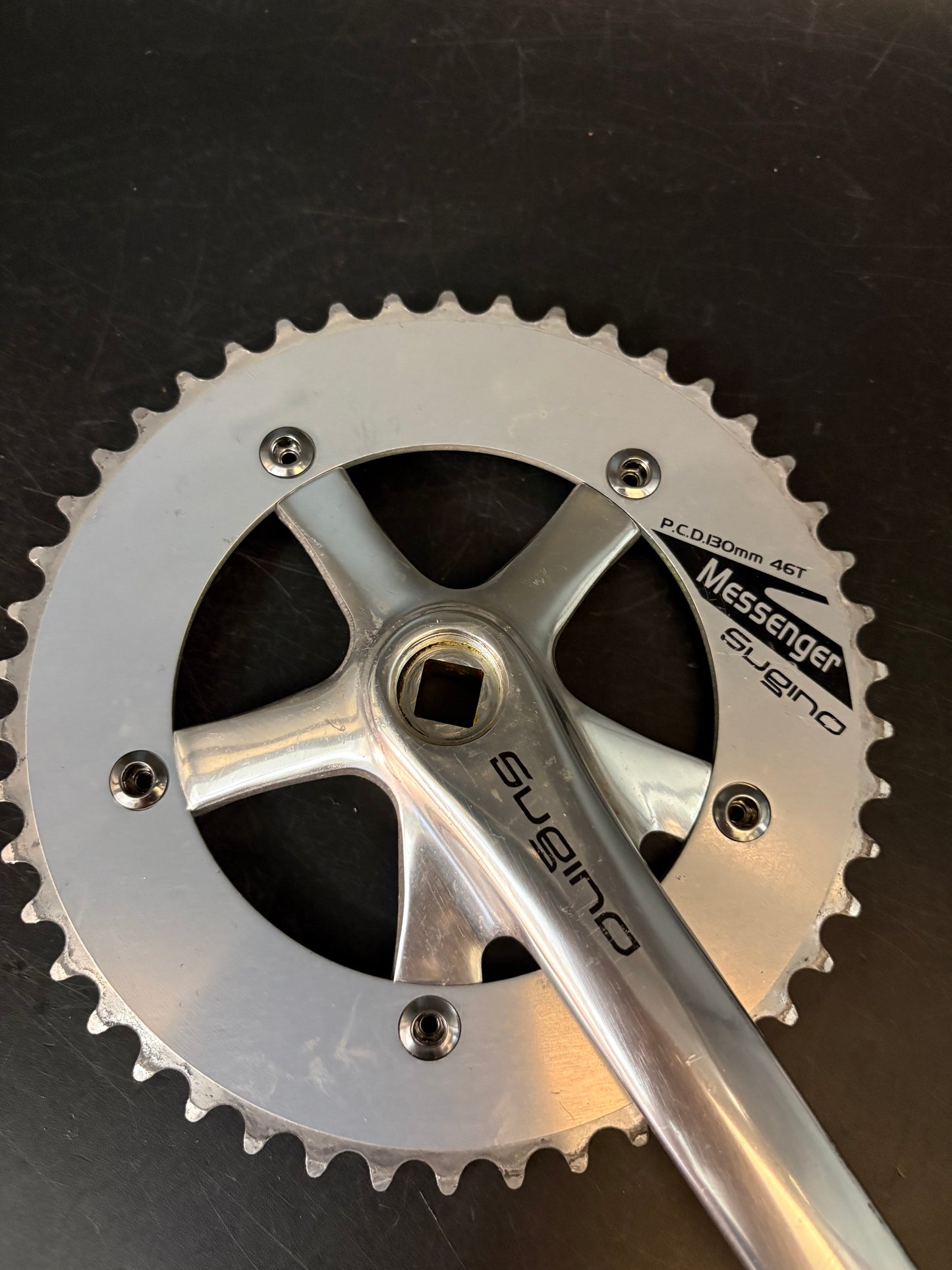 Sugino Messenger Crankset Silver 170mm 46t 130bcd