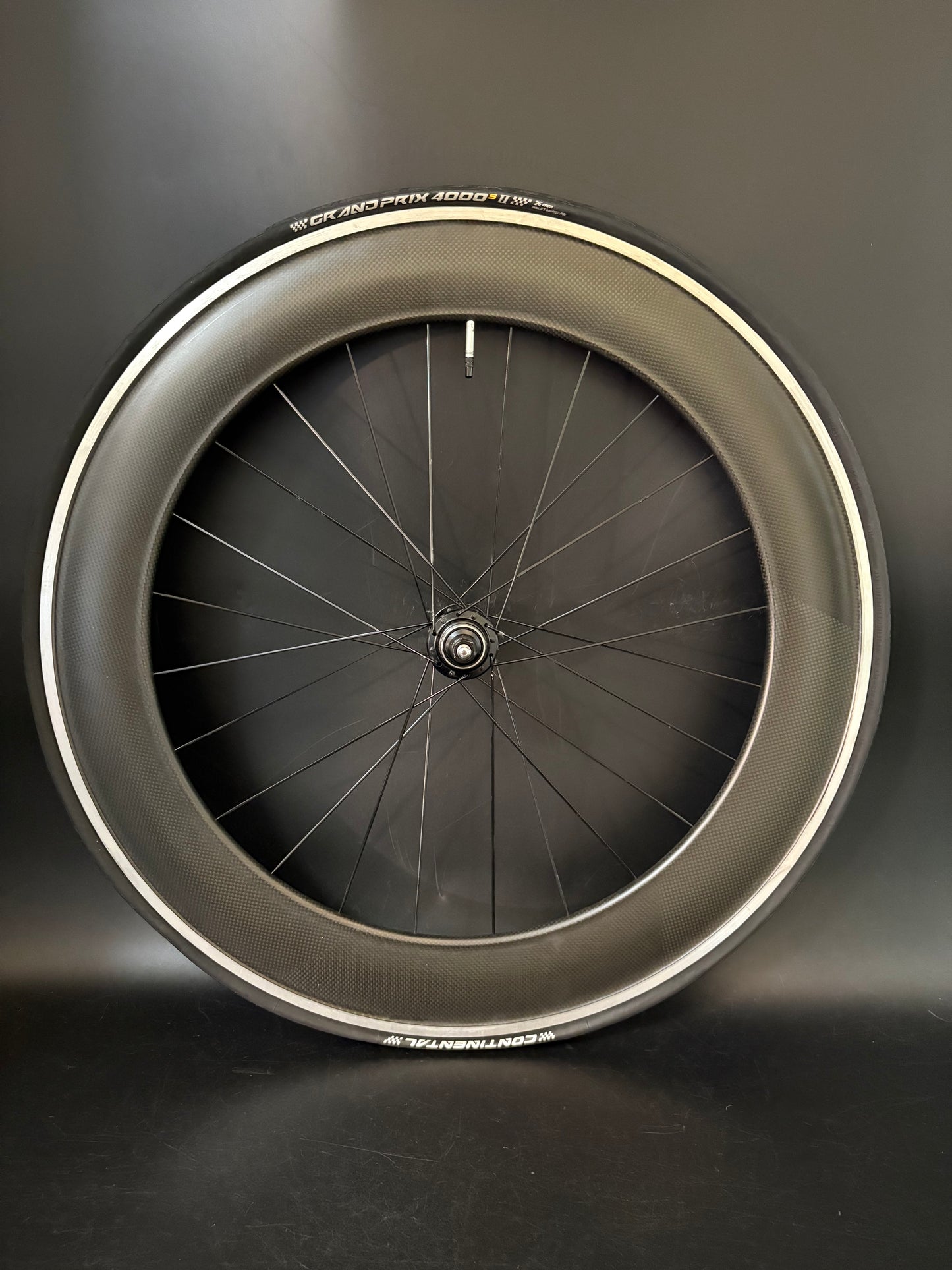 Unbranded Carbon Clincher 80mm / Gran Compe LF Black Rear Wheel 24h
