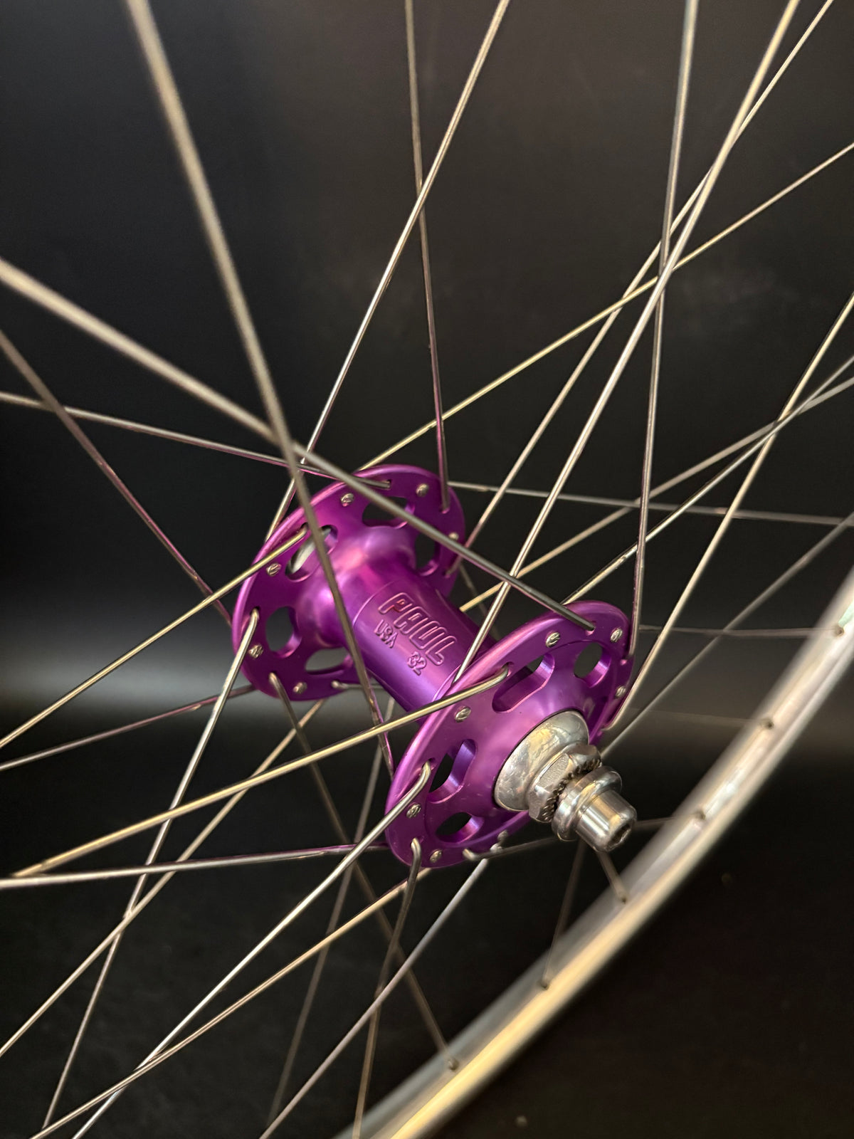 H Plus Son Tb14 Silver / Paul Components Purple Wheelset 32h