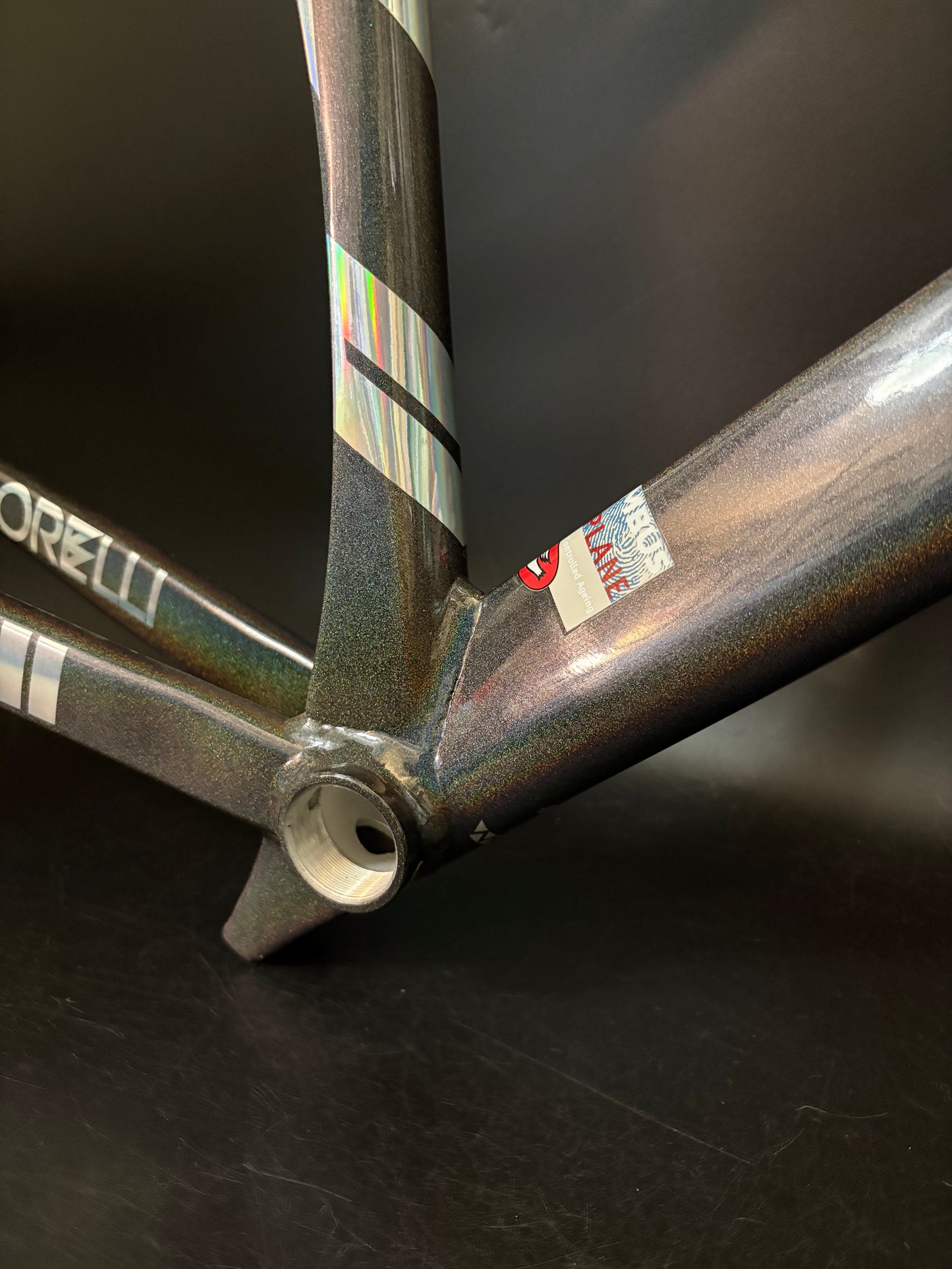 NEW Cinelli Vigorelli Shark Frameset Rainbow Sparkle 50cm XS