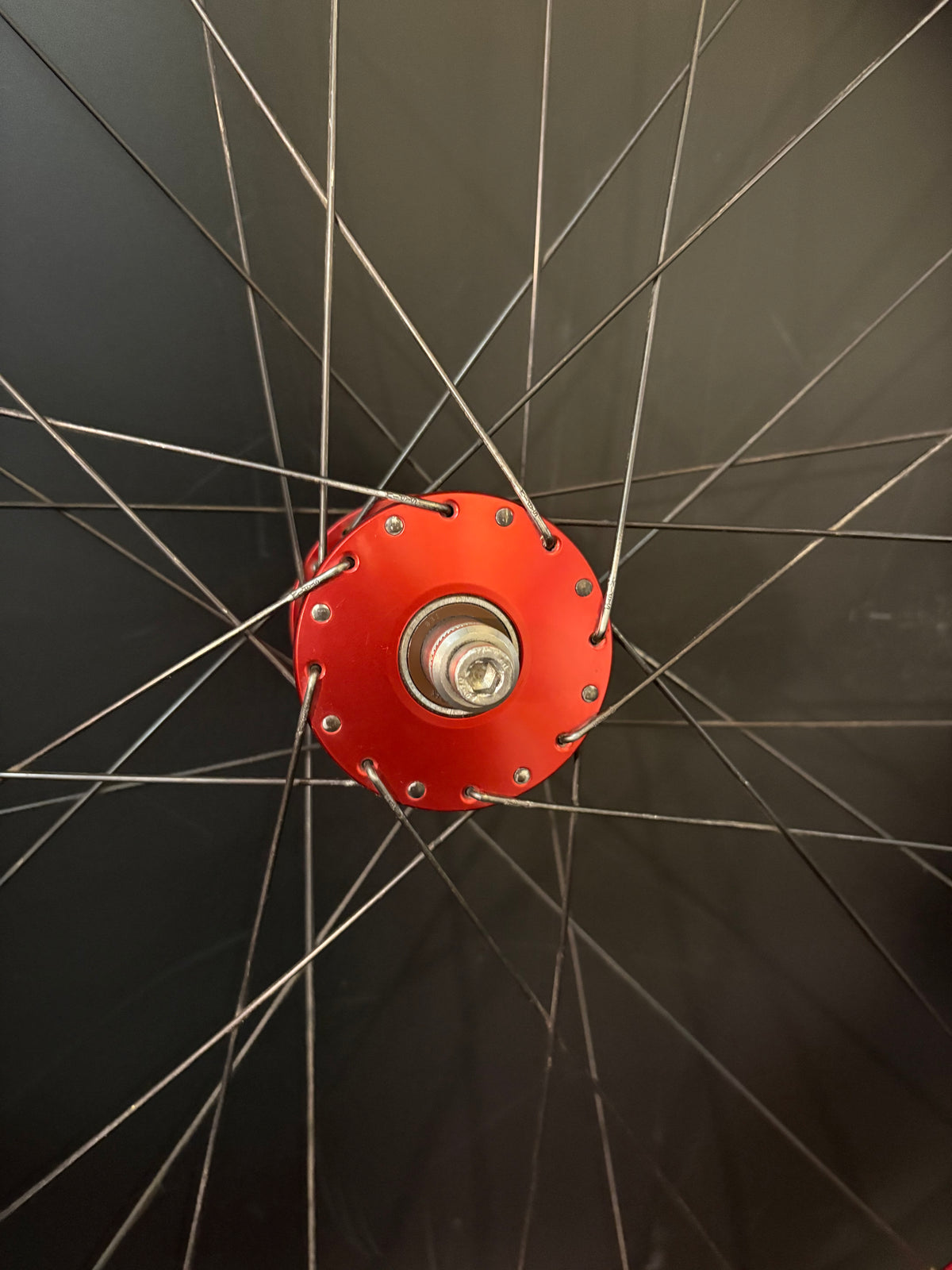 Velocity Deep V / Phil Wood Wheelset Red 32h