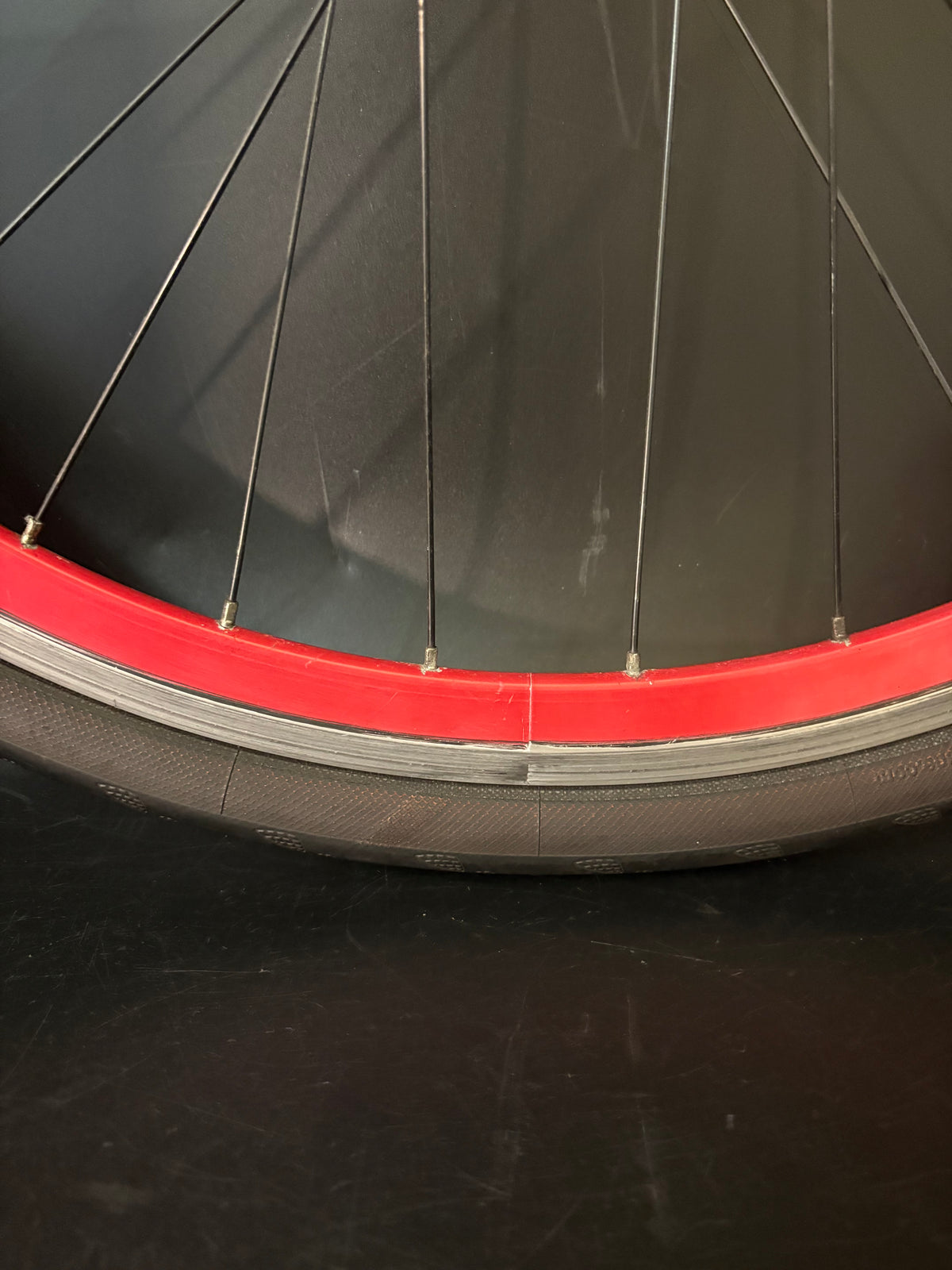 Velocity Deep V / Phil Wood Wheelset Red 32h