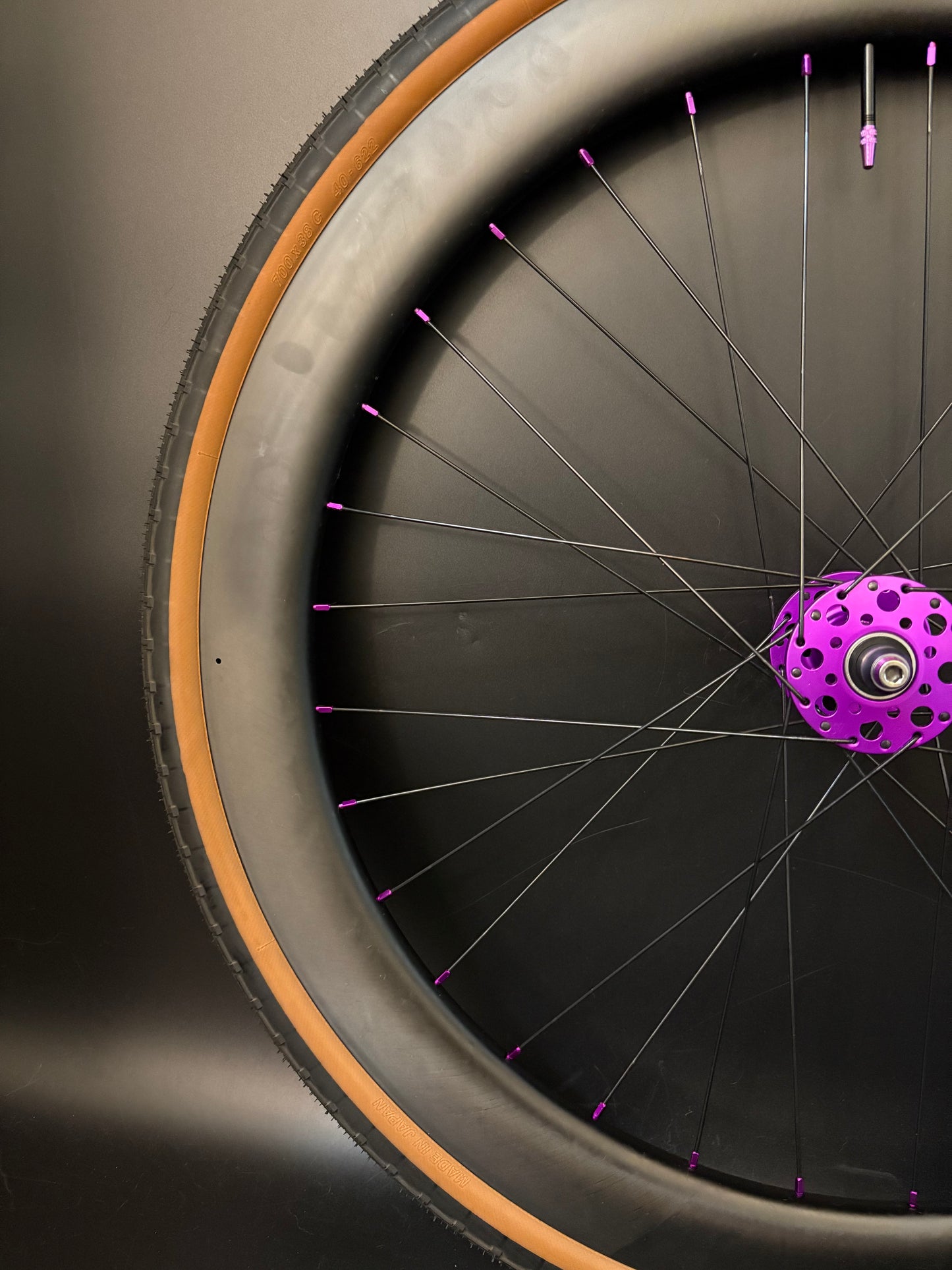 Light Bicycle 55/65mm Carbon / Phil Wood Pro HF Wheelset Purple 32h