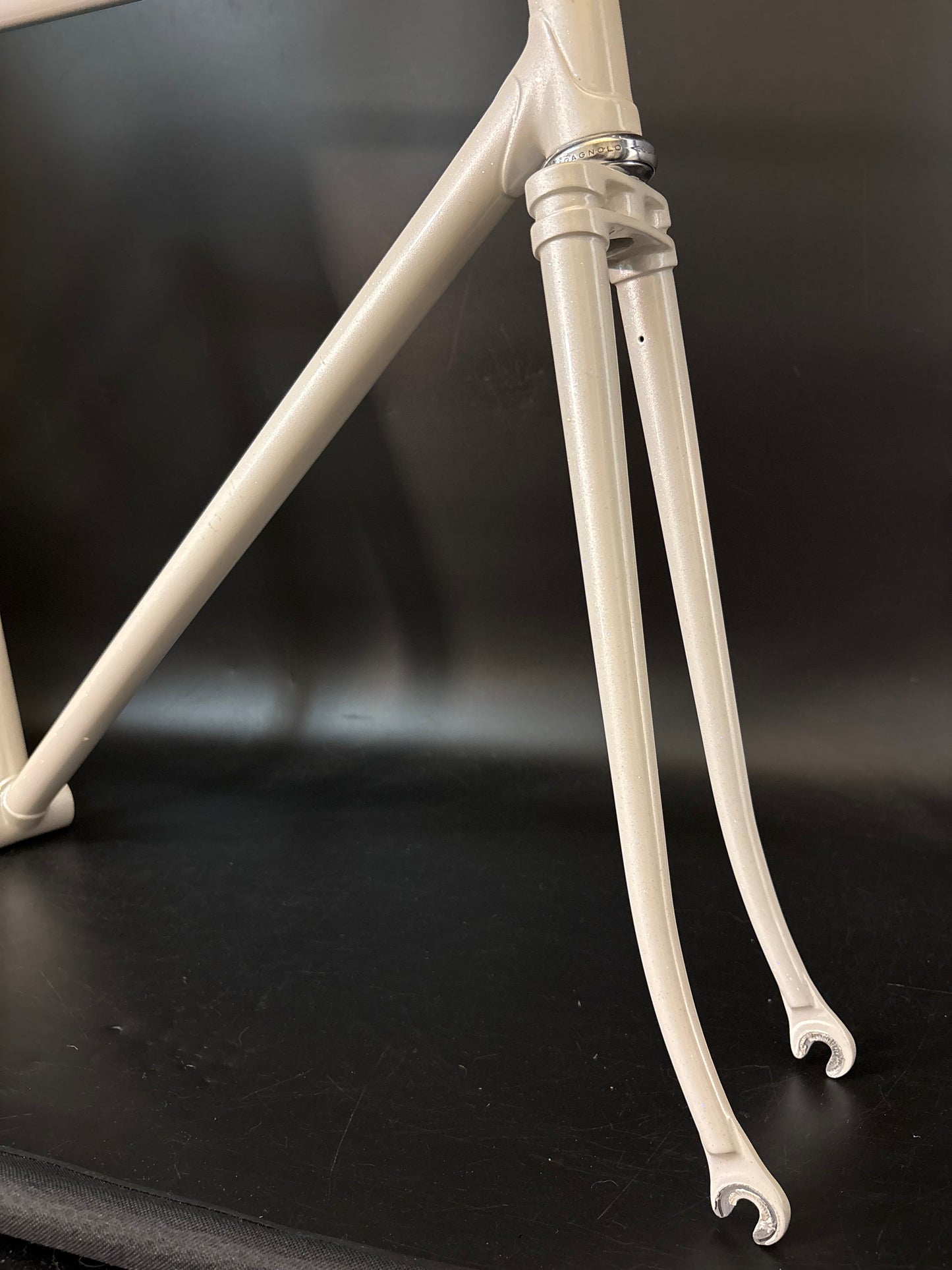 Unbranded Track Frameset White Sparkle 56cm ST 55cm TT