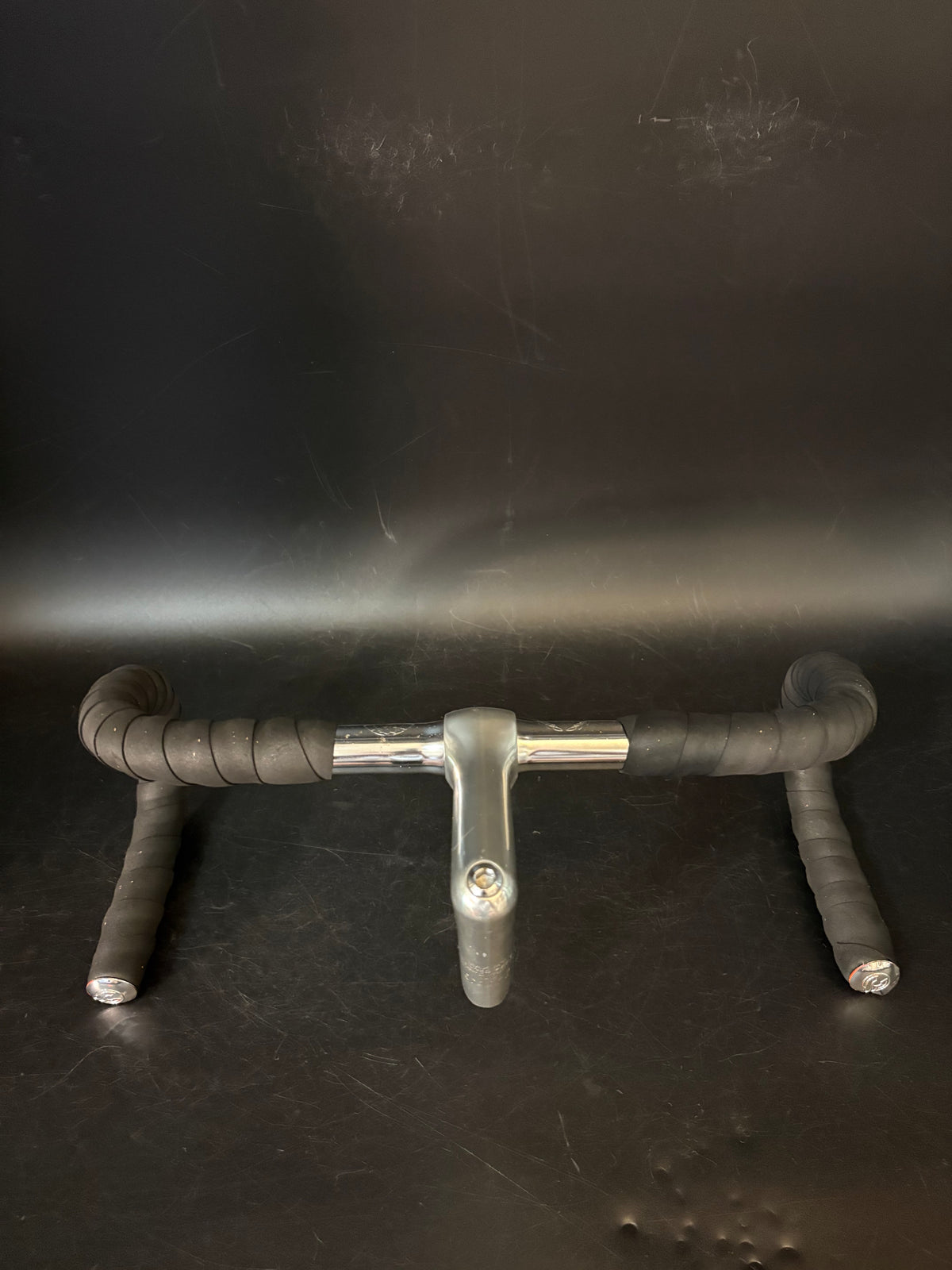 Nitto Fuji Olympiade Drop Handlebar Silver 39cm + Nitto Jaguar Stem 100mm 25.4