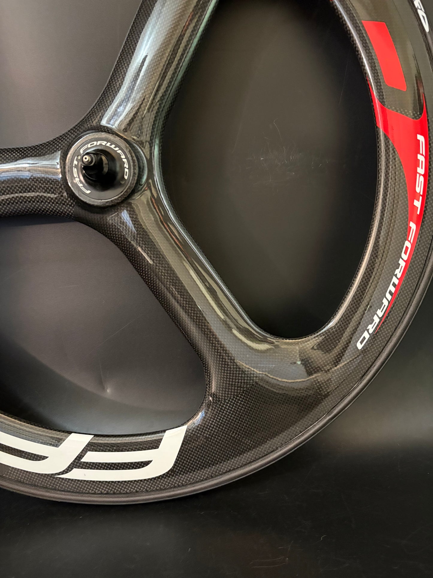FFWD Tubular Tri Spoke Front Wheel Carbon