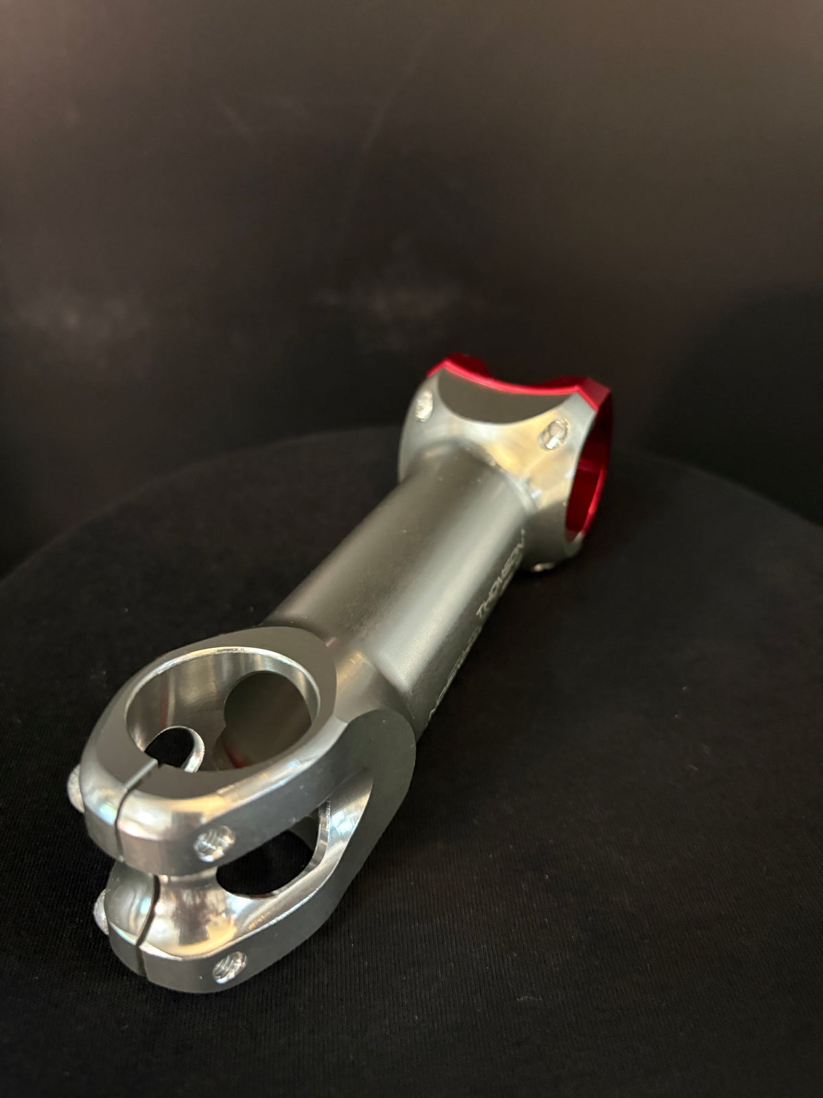 Thomson X4 Stem Silver 120mm 31.8 10deg w/ Red Faceplate