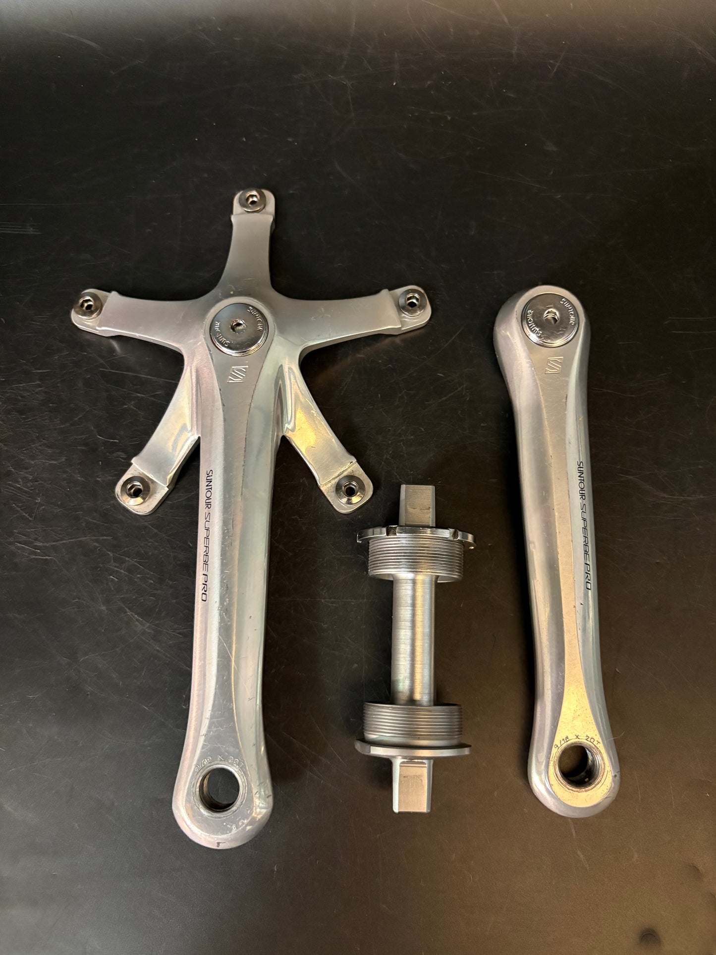 Suntour Superbe Crankset Silver 165mm