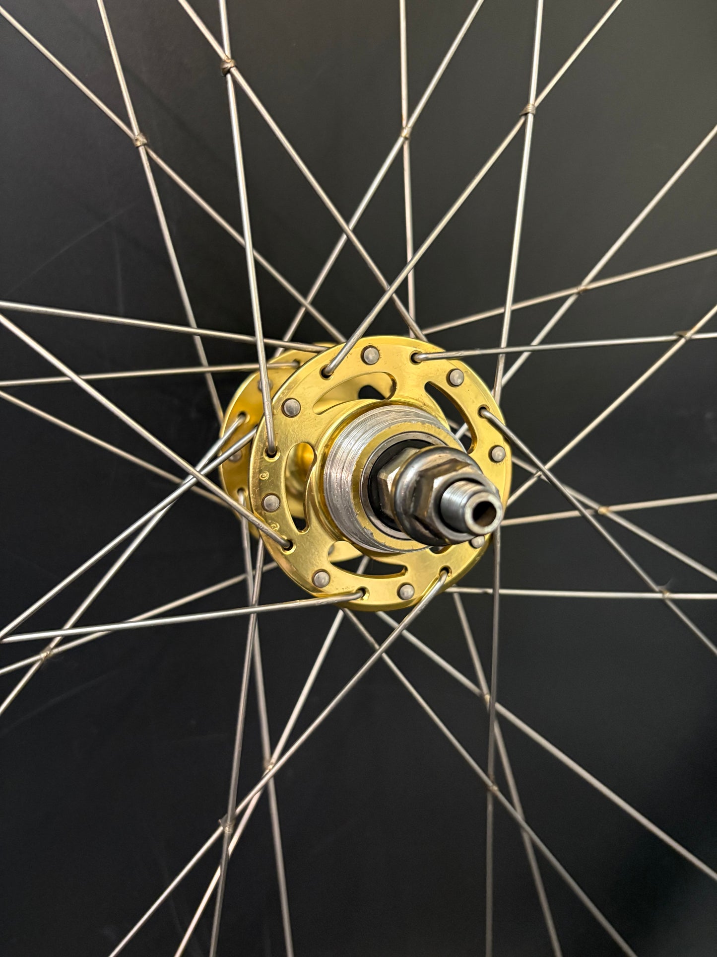 Sun Rims CR18 Silver / All City Gold Rear Wheel 32h