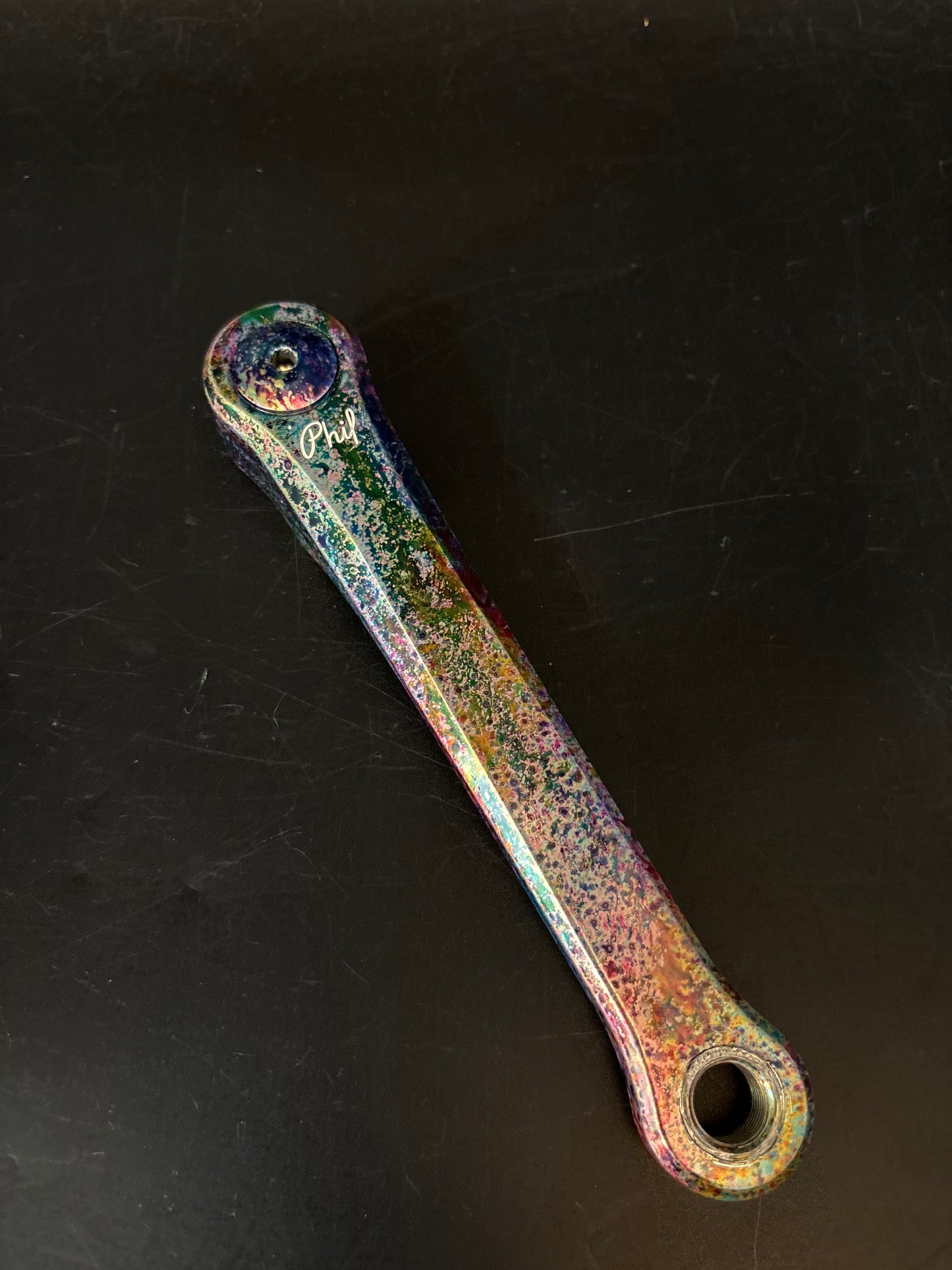 Phil Wood Track Cranks Rainbow Ano 170mm