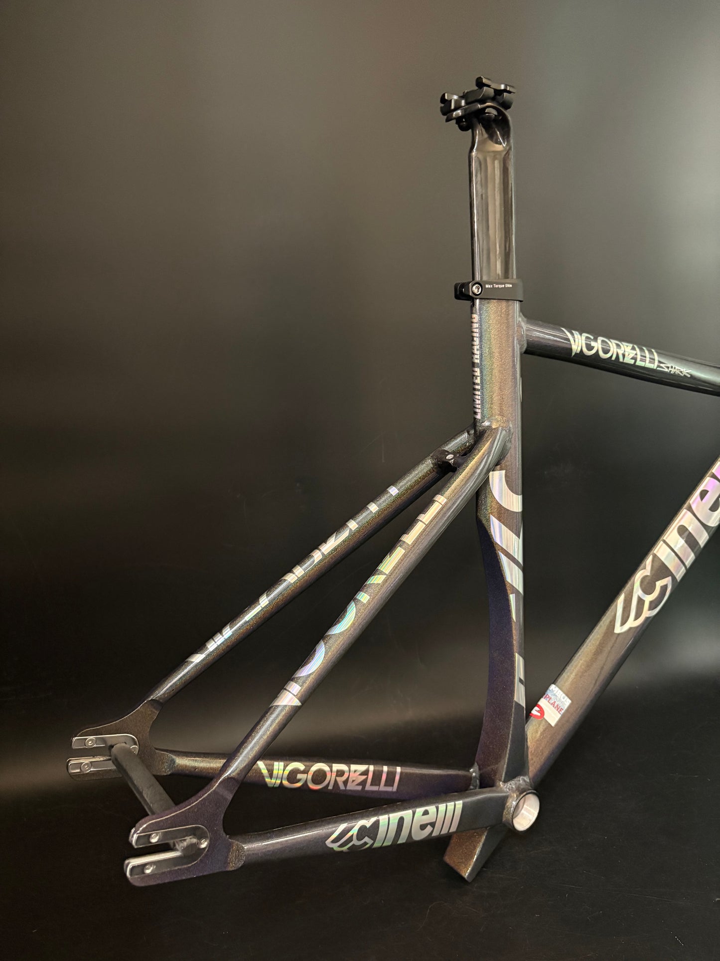 NEW Cinelli Vigorelli Shark Frameset Rainbow Sparkle 50cm XS