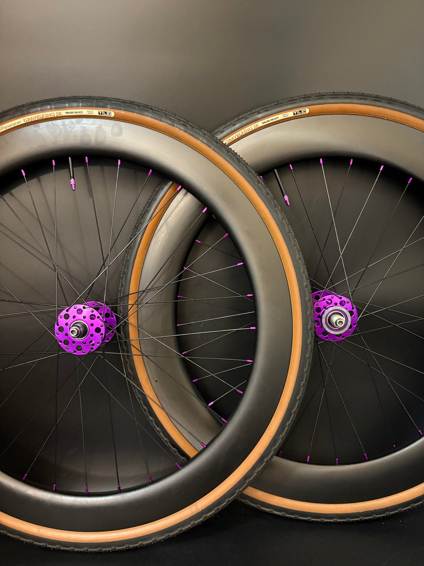 Light Bicycle 55/65mm Carbon / Phil Wood Pro HF Wheelset Purple 32h