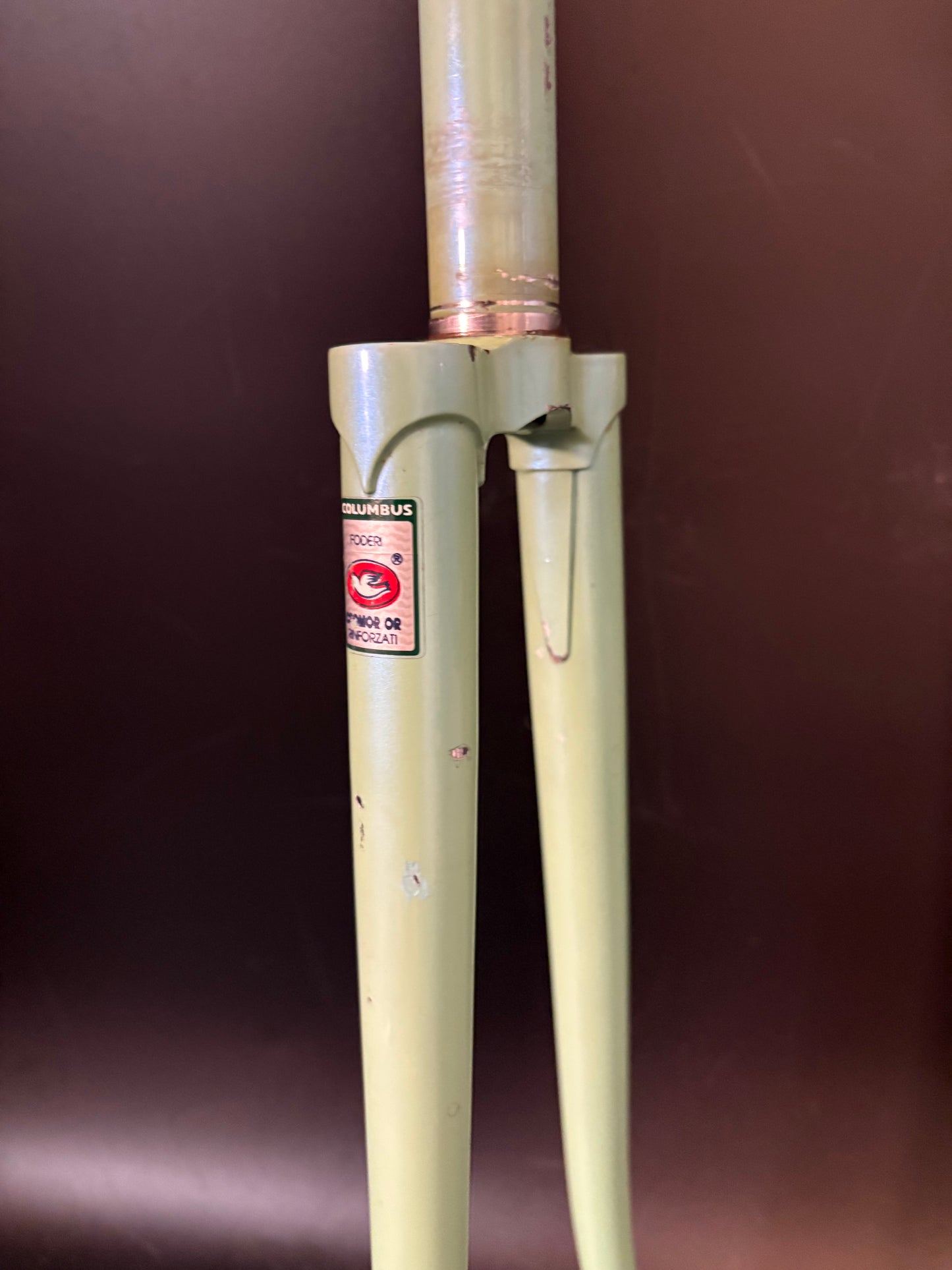 Bianchi Columbus Track Fork Celeste 1” Threaded 164mm
