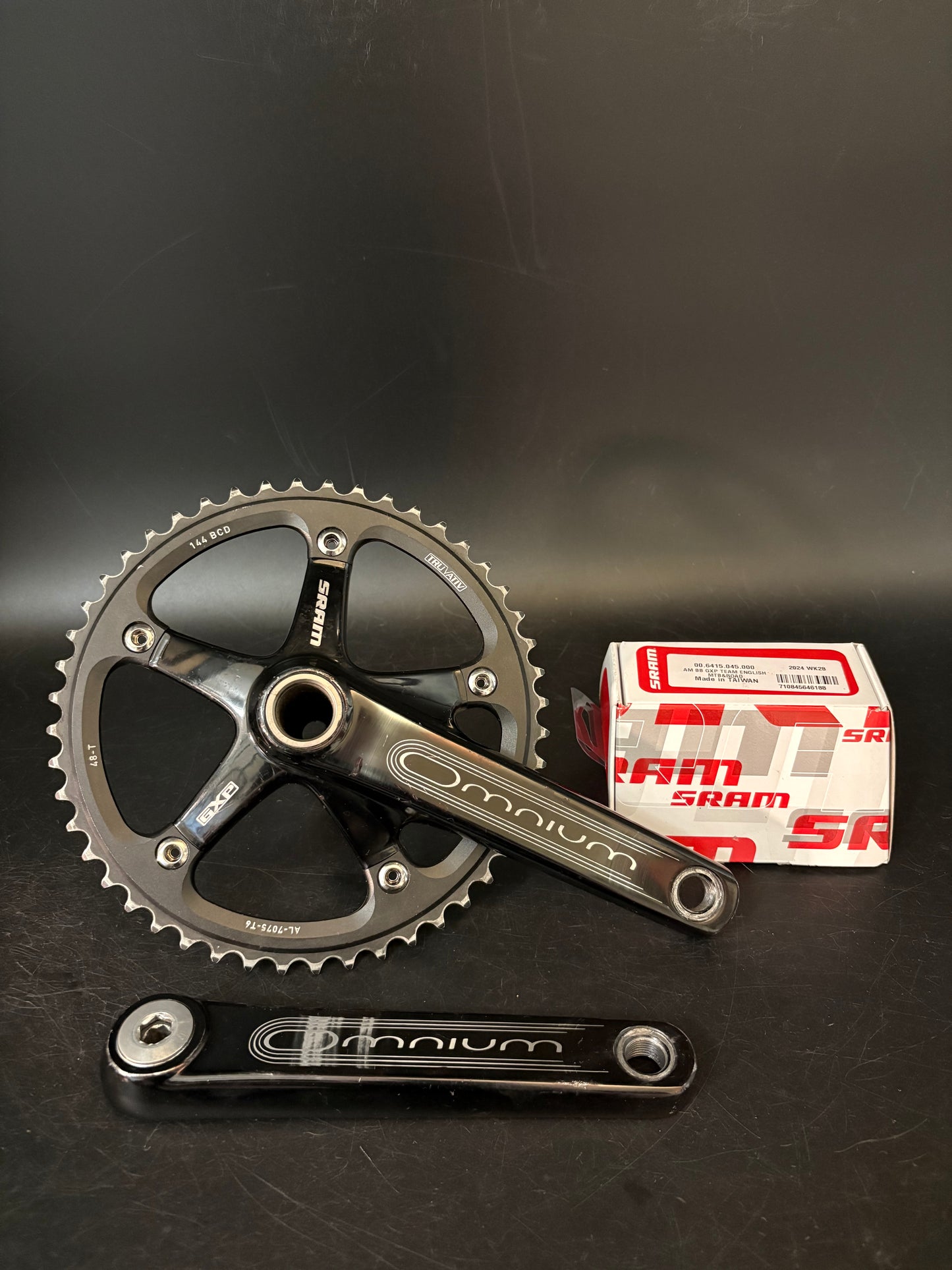 Sram Omnium Crankset Black 165mm 48t