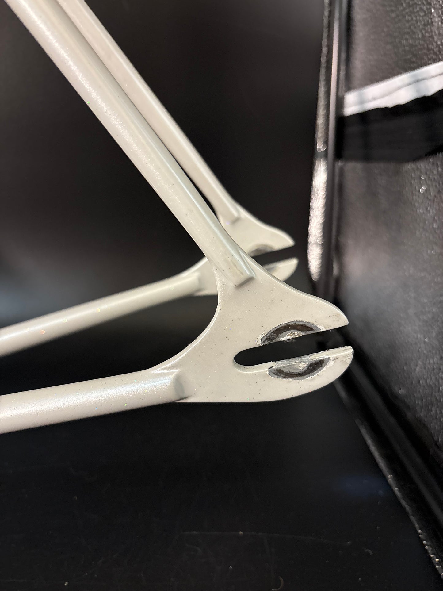 Unbranded Track Frameset White Sparkle 56cm ST 55cm TT