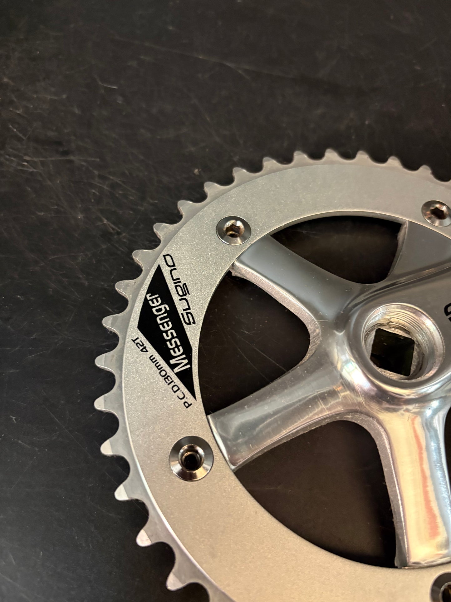 Sugino Messenger Crankset Silver 165mm 42t 130bcd