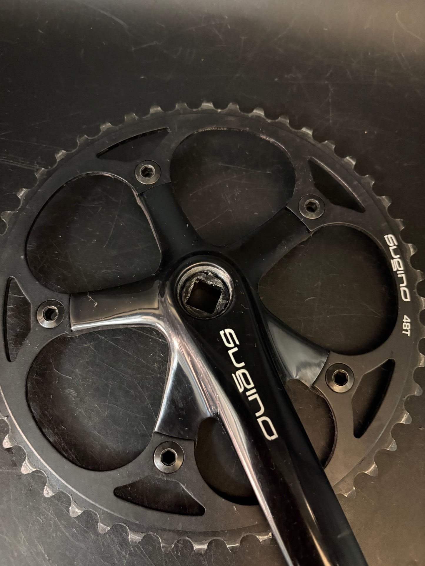 Sugino Messenger Crankset Black 170mm 48t 130bcd