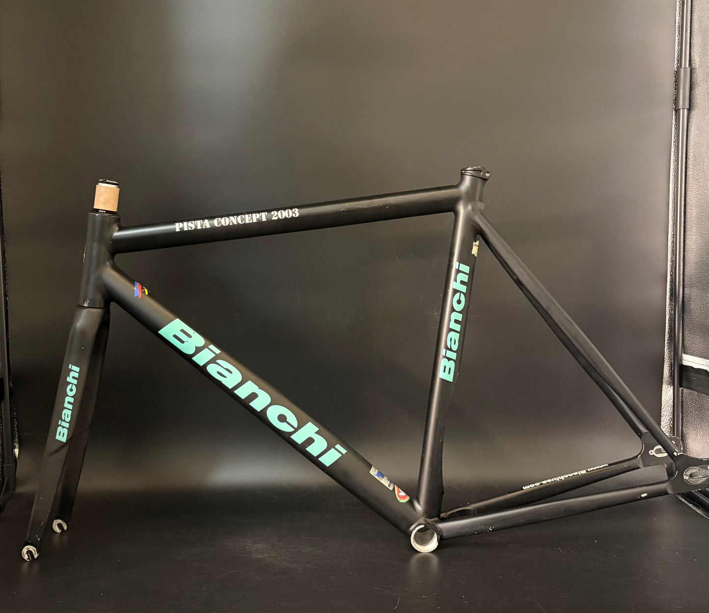 CRACKED Bianchi Pista Concept 2003 Frameset Black 55cm