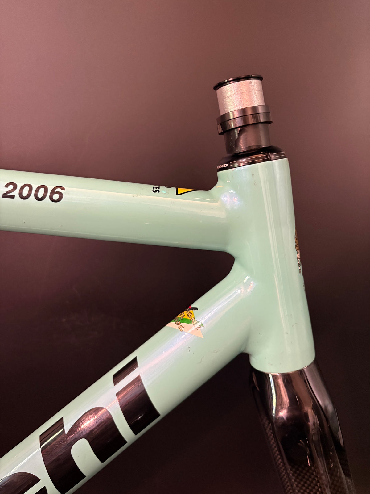bianchi fixed gear frame Bianchi Pista Concept 2006 Frameset Celeste 55cm – Track Lab