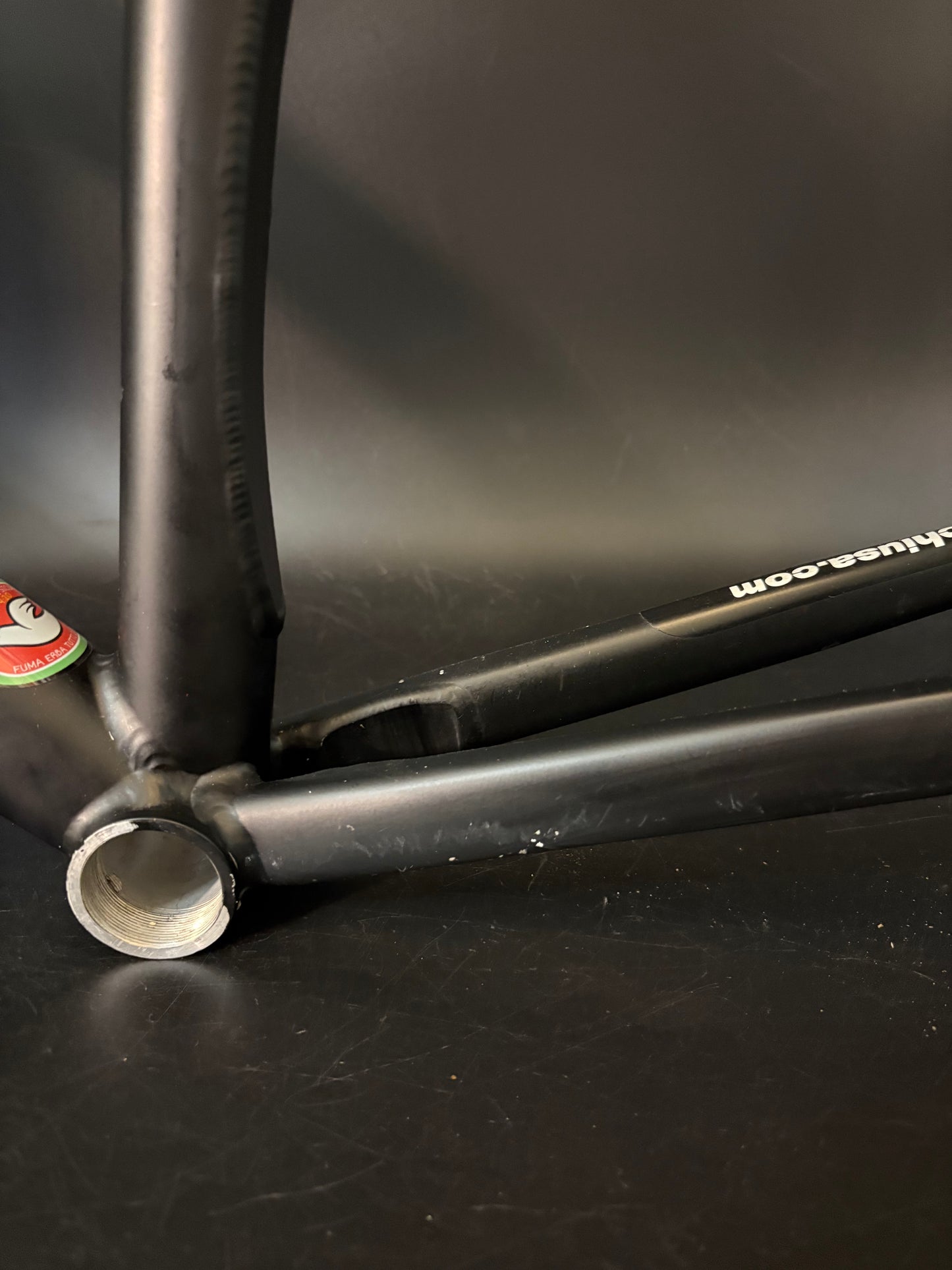 CRACKED Bianchi Pista Concept 2003 Frameset Black 55cm