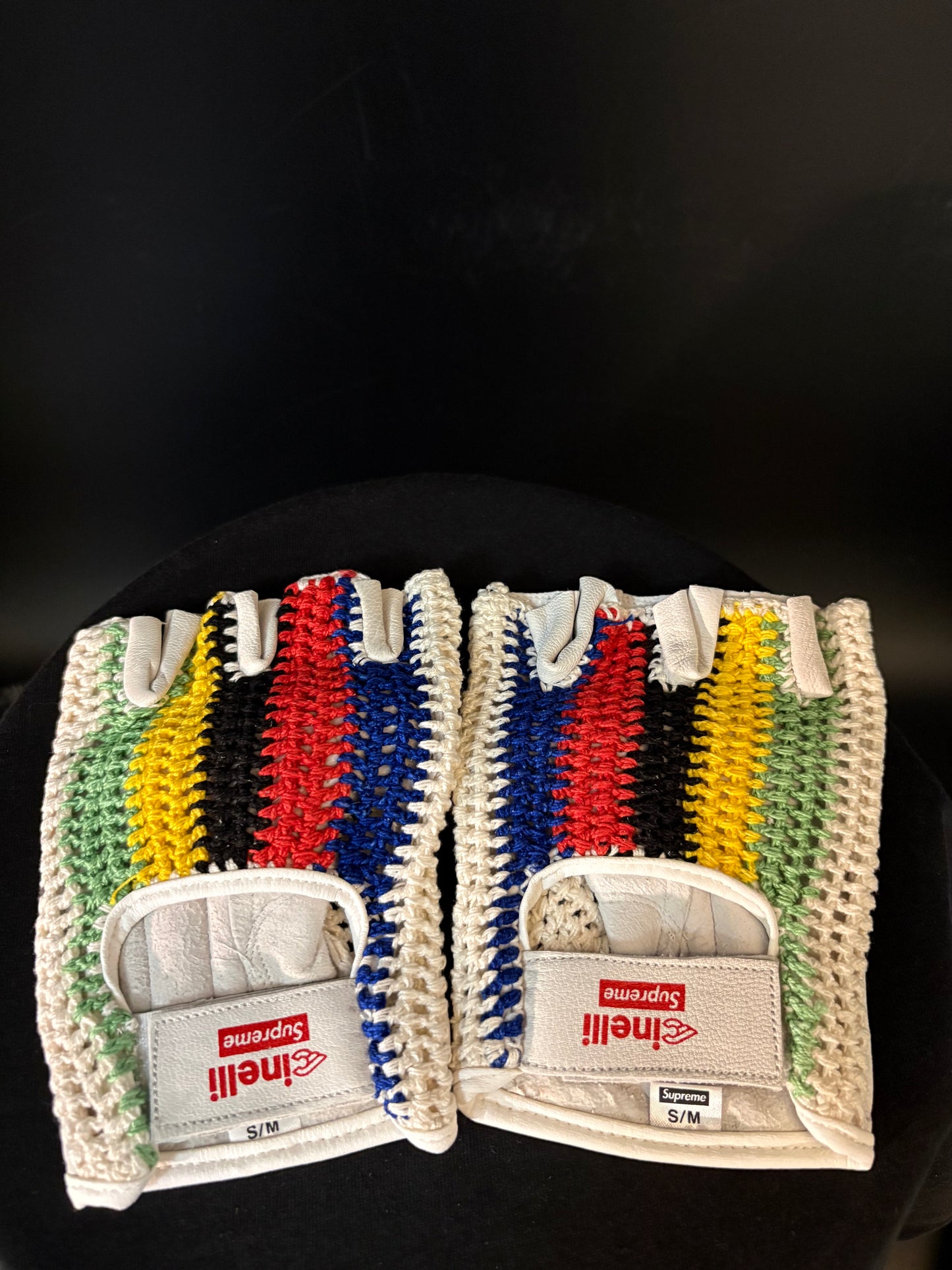 NEW Supreme x Cinelli Fingerless Gloves White 2011
