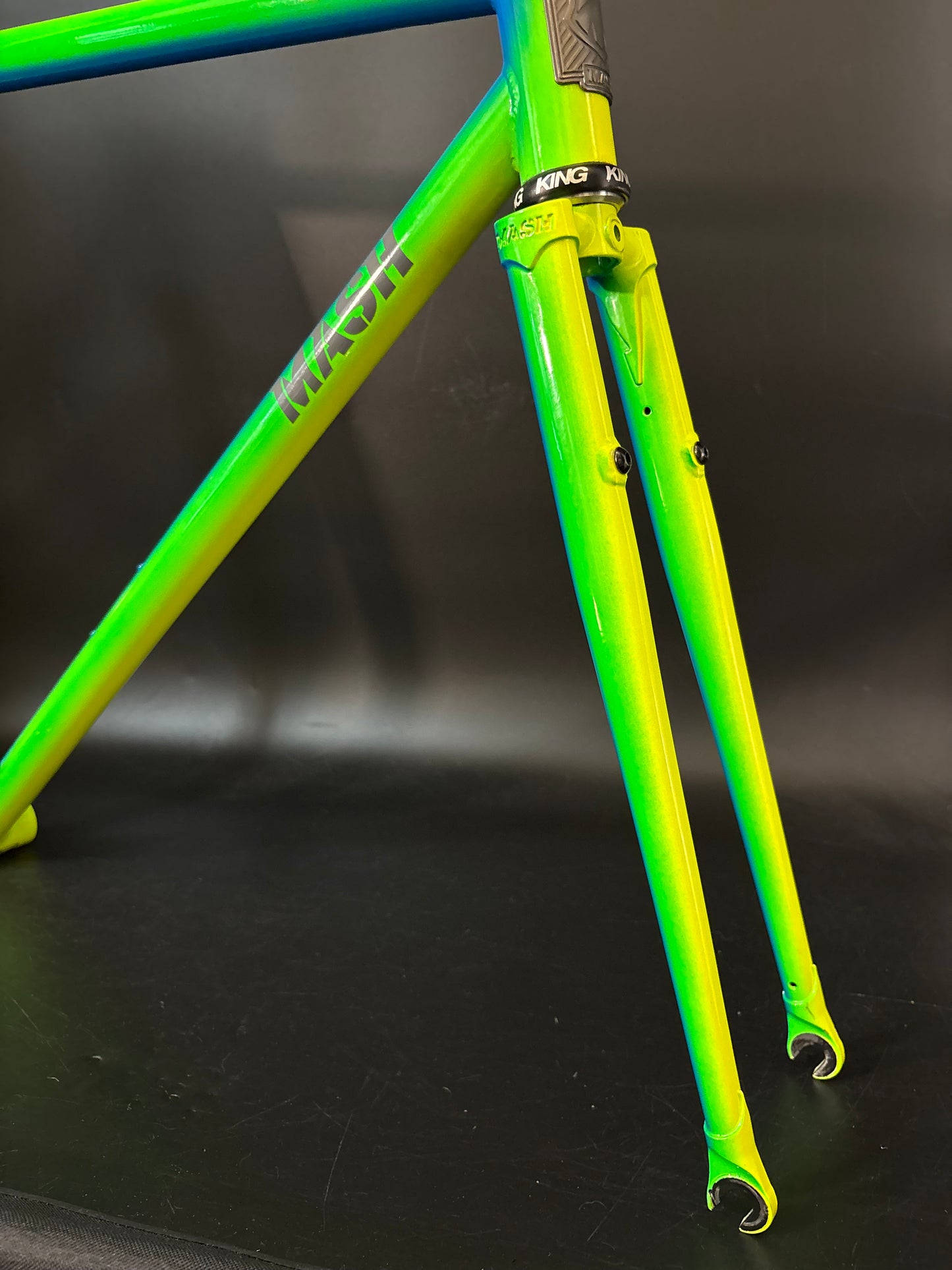 Mash Steel Frameset Neon Blue/Green Fade 53cm S