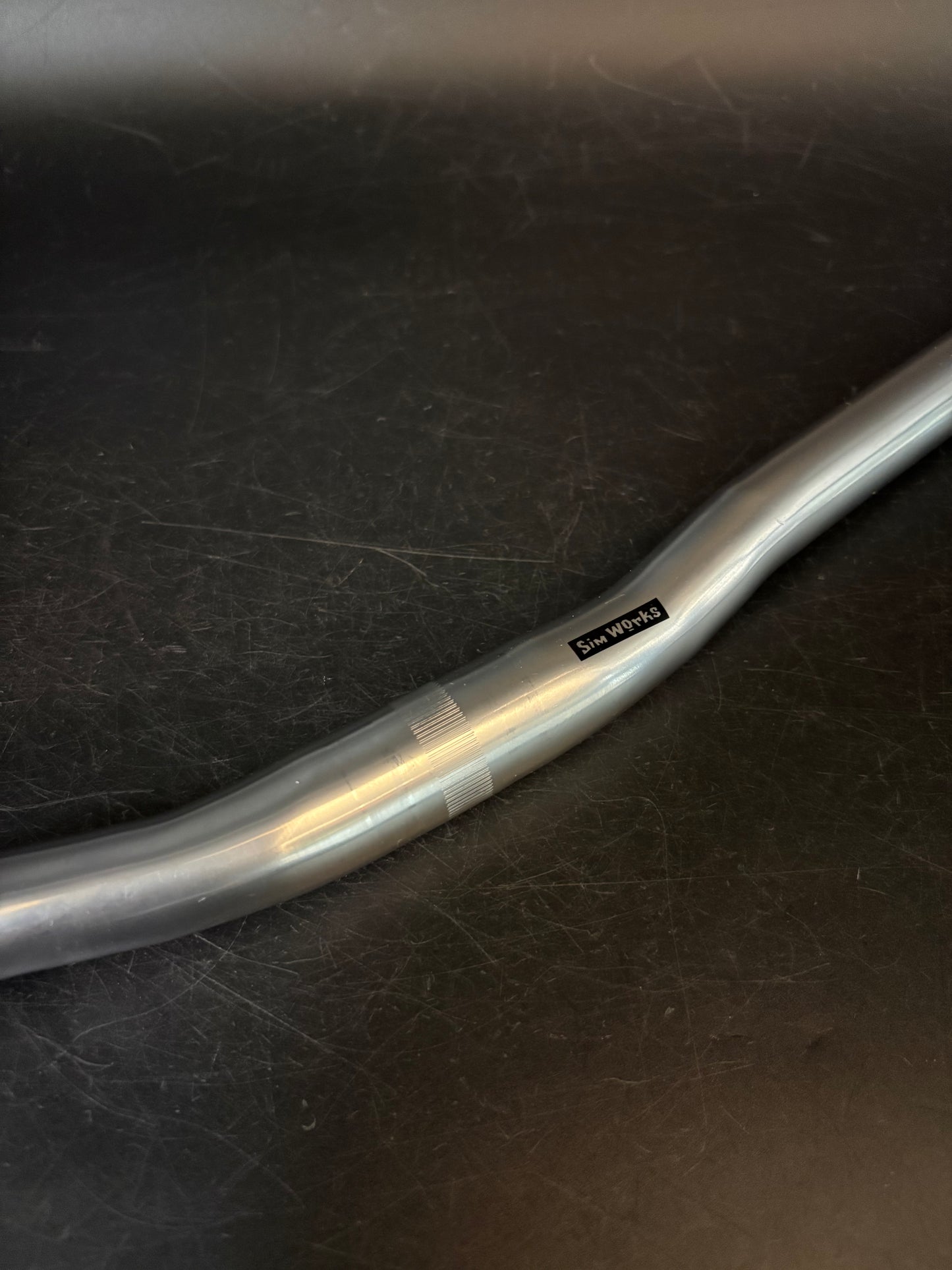 SimWorks MowMow Riser Handlebar Silver 700mm 25.4
