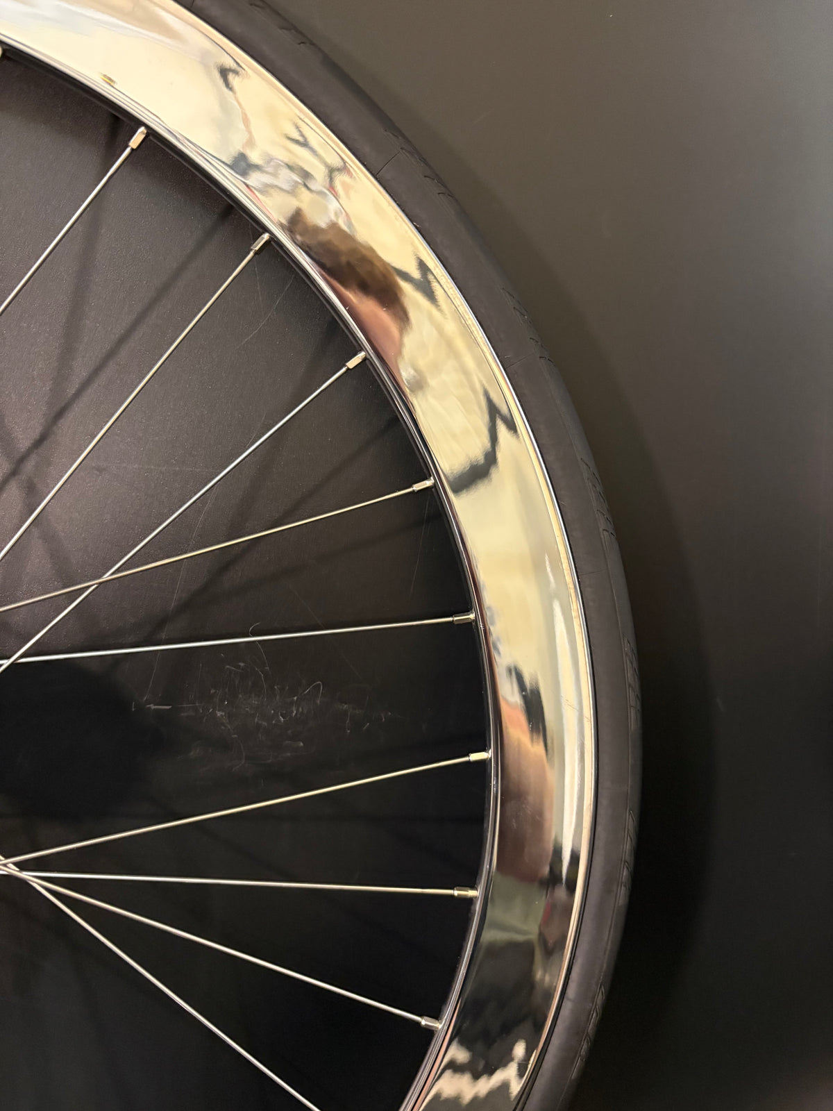 H Plus Son Formation Face Mirror Polish / Suntour Superbe Rear Wheel 32h