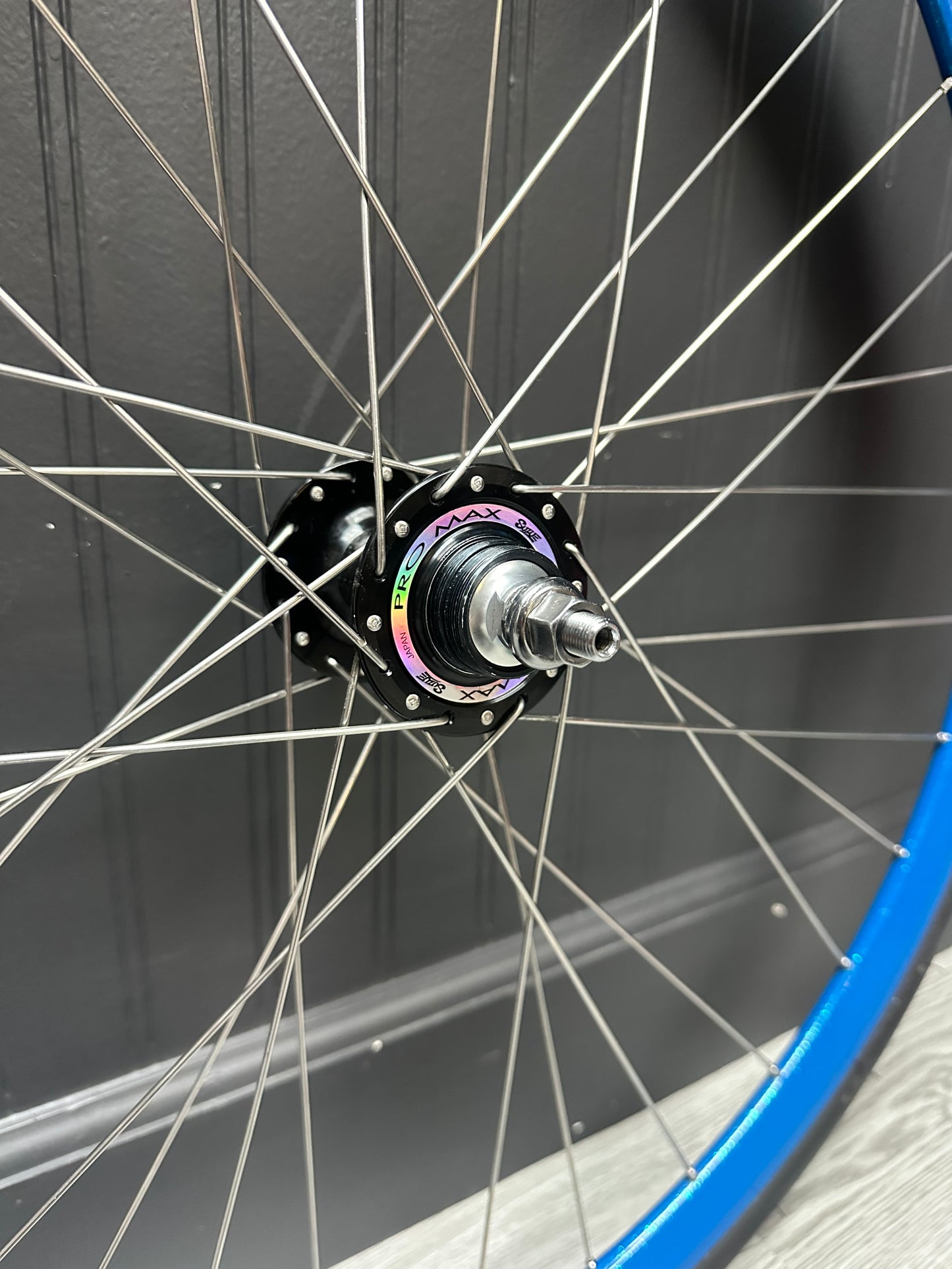 Deep V Blue Sparkle / Suzue CF Hubs Wheelset 32h Fixed/Fixed