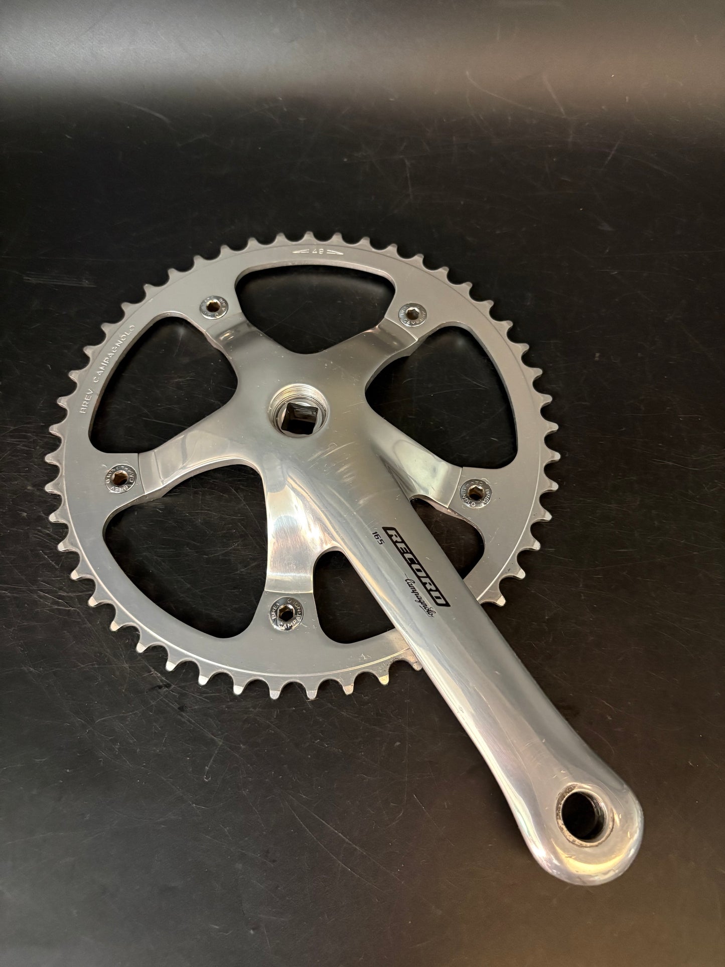 Campagnolo Record Pista Crankset Silver 165mm 49t