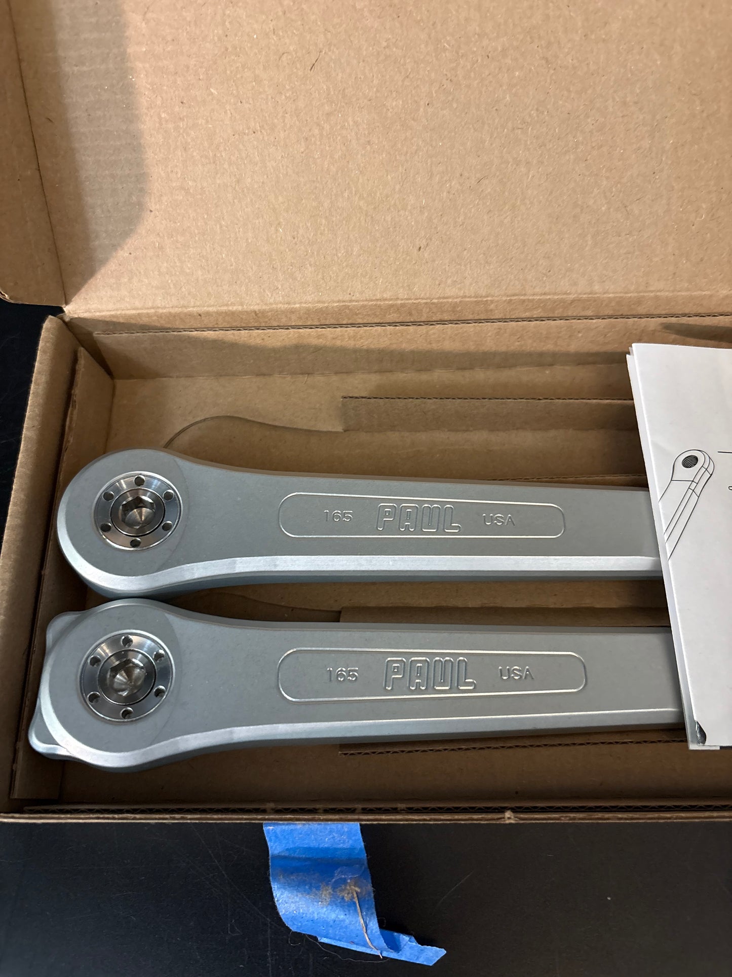 NEW Paul 100% Pure Cranks Silver 165mm