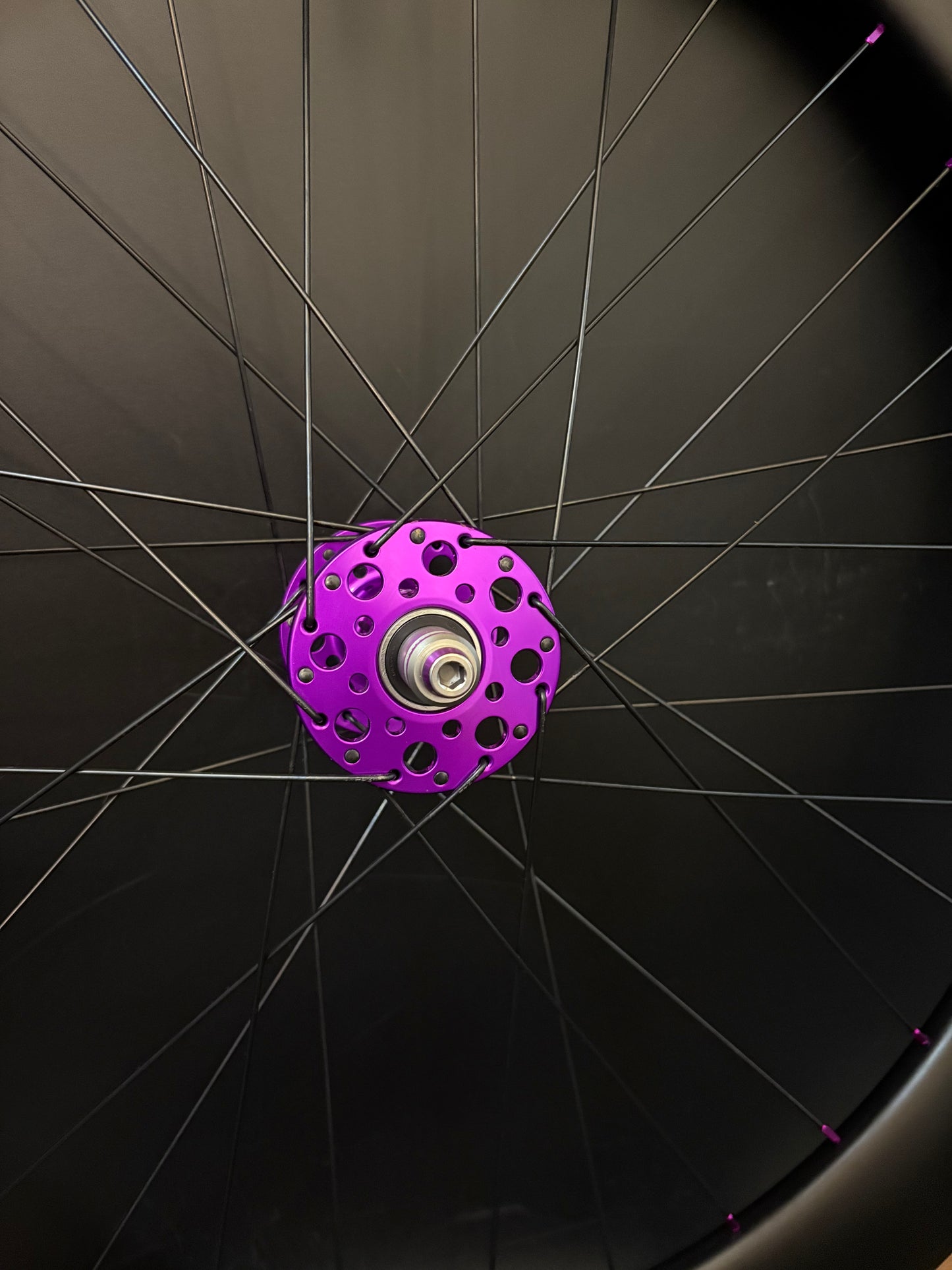Light Bicycle 55/65mm Carbon / Phil Wood Pro HF Wheelset Purple 32h