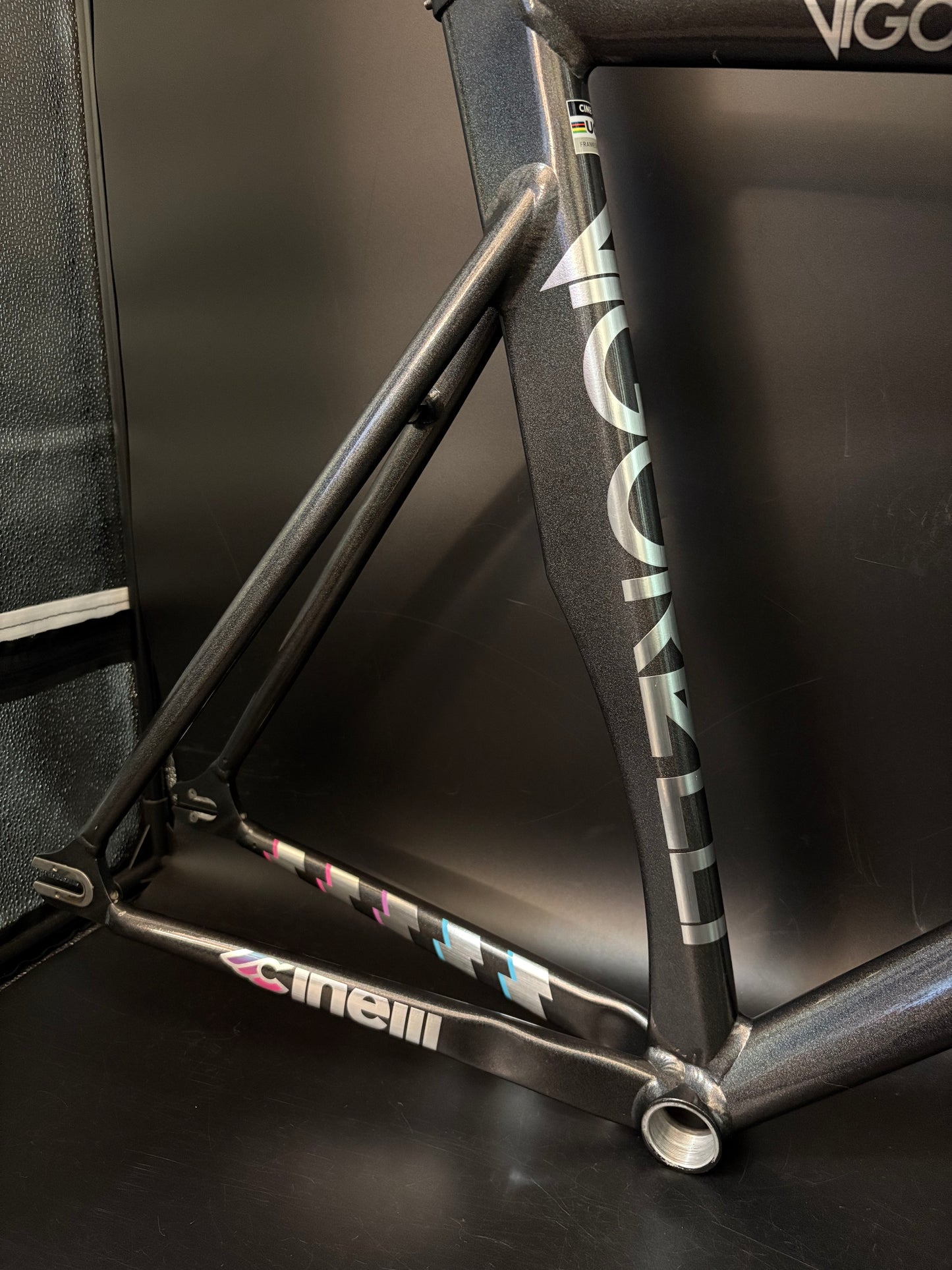 Cinelli Vigorelli 2024 Frameset Grey Rainbow Sparkle L
