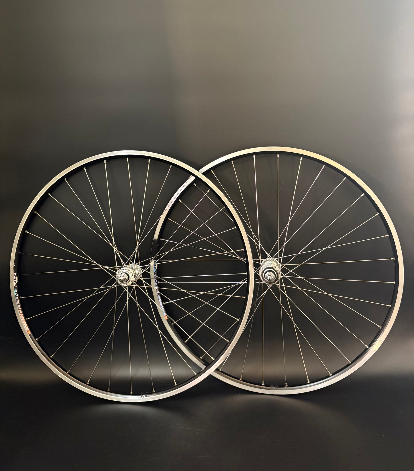 Mavic Open Pro Black Machined / Dura Ace 7710 Low Flange Wheelset 32h