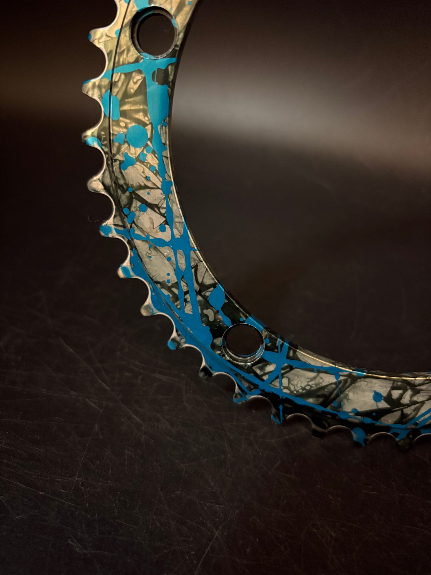 Raketa x Squid Supersport Chainring Blue/Silver/Black 43t