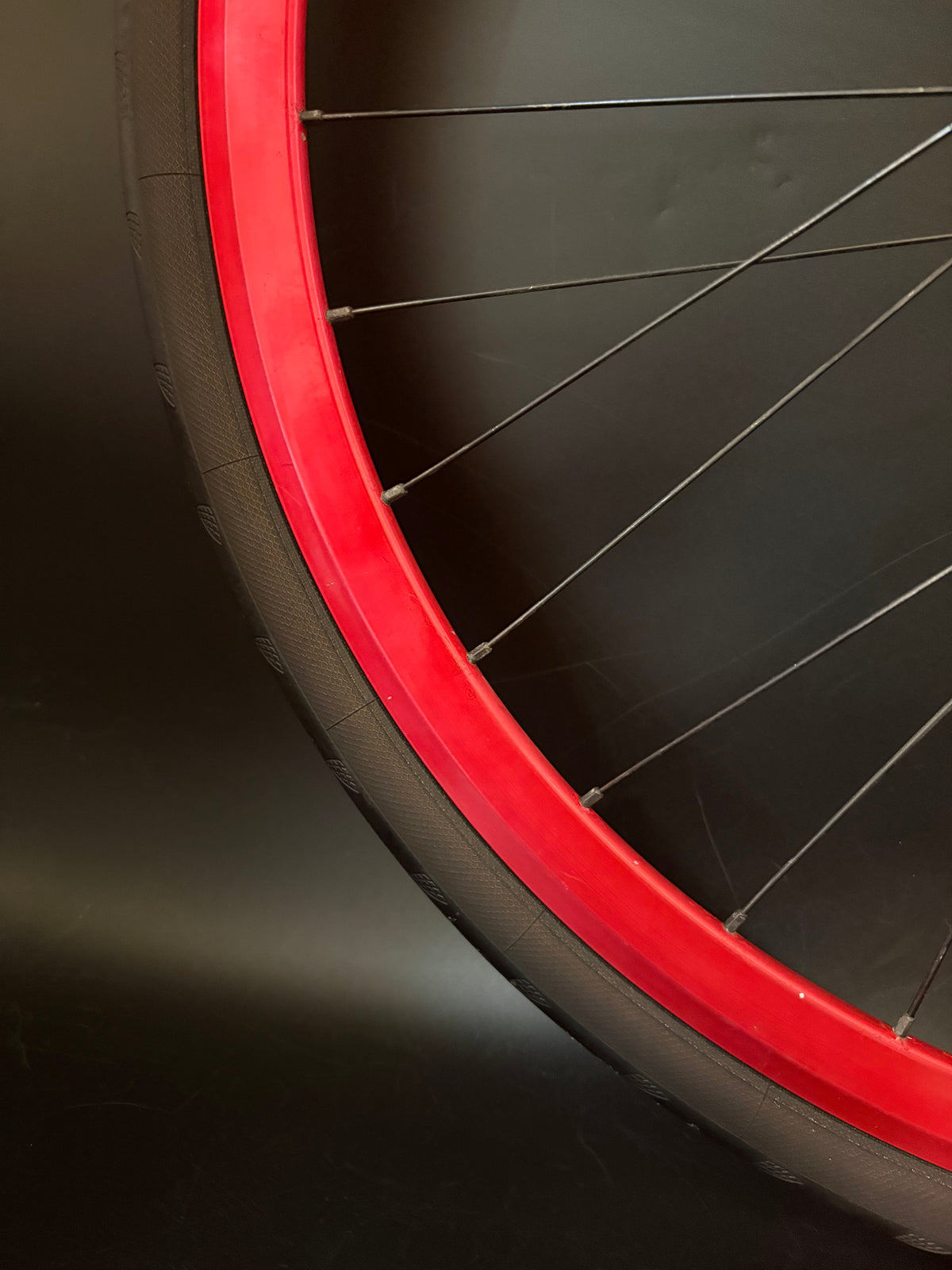Velocity Deep V / Phil Wood Wheelset Red 32h