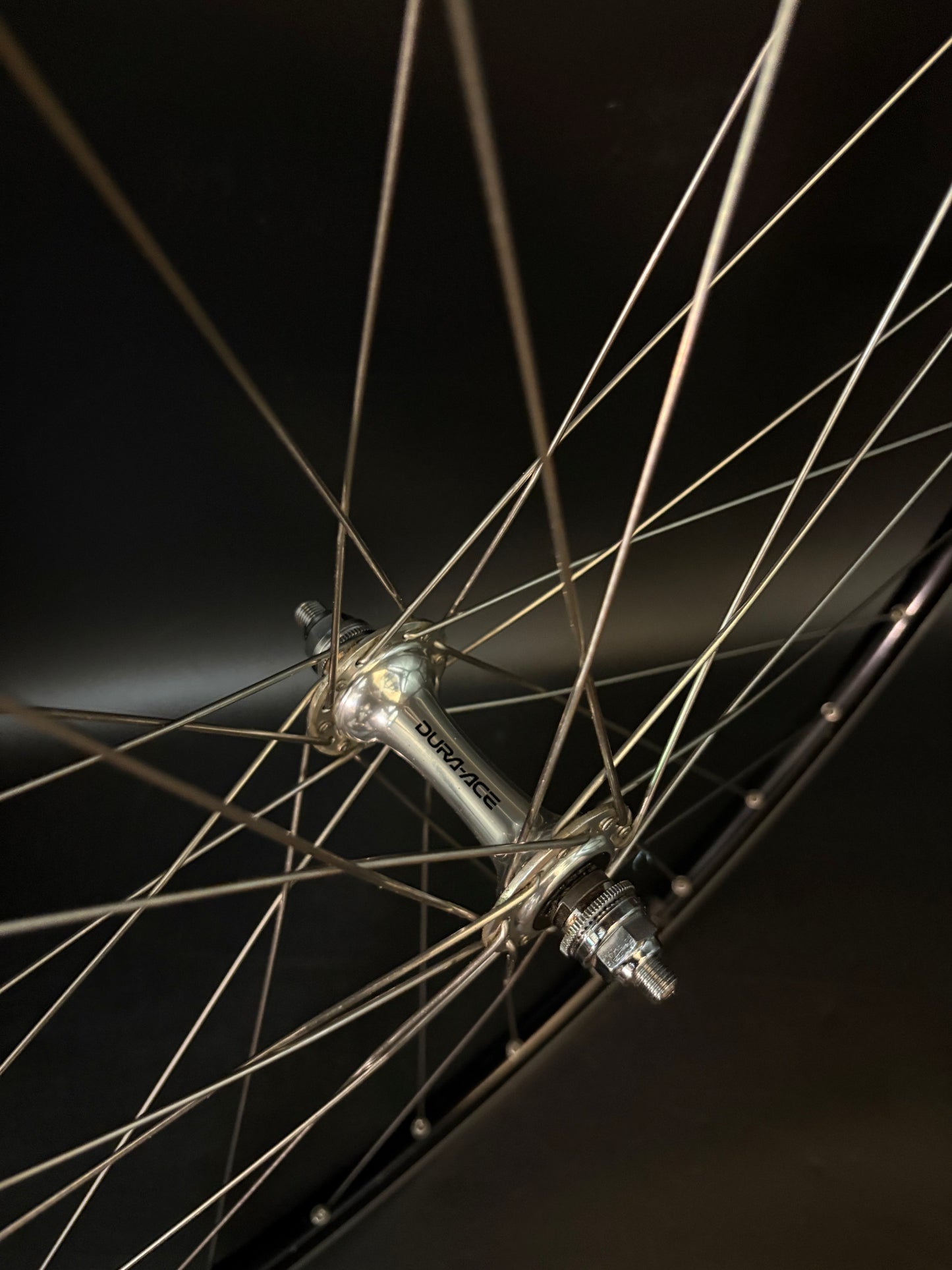 Mavic Open Pro Black Machined / Dura Ace 7710 Low Flange Wheelset 32h