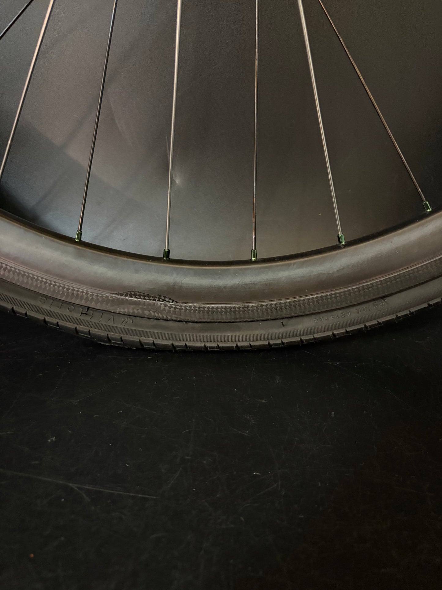 H Plus Son Archetype Black + BLB Notorious 38 Carbon / Phil Wood Bright Green LF Wheelset 32h