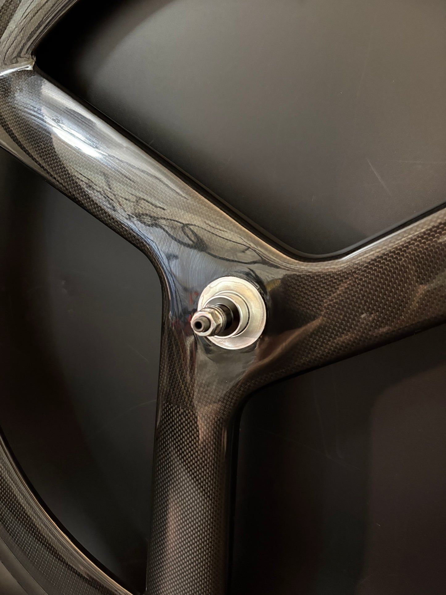 Unbranded Tri Spoke Carbon Clincher Front Wheel