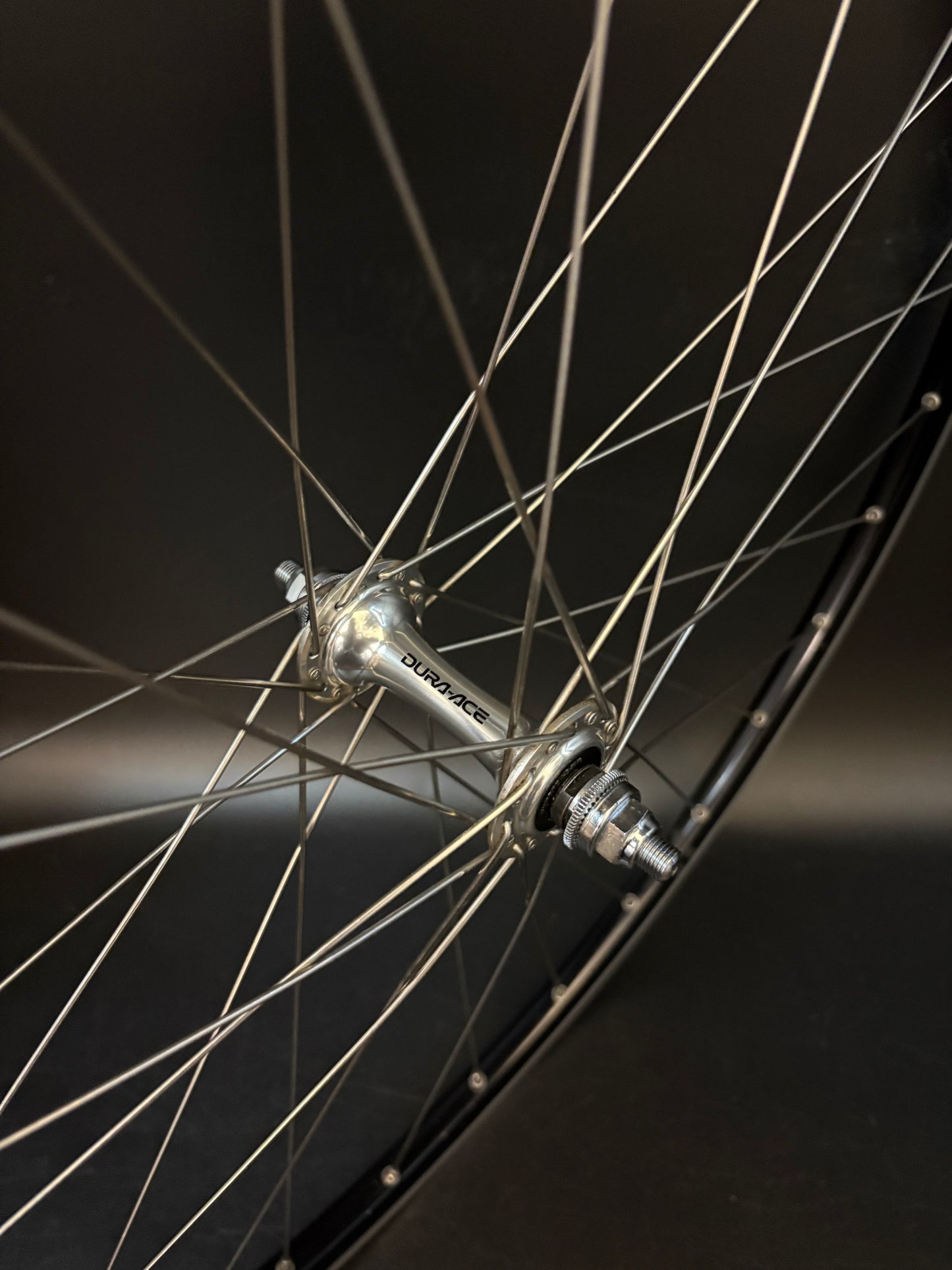 Mavic Open Pro Black Machined / Dura Ace 7710 Low Flange Wheelset 32h