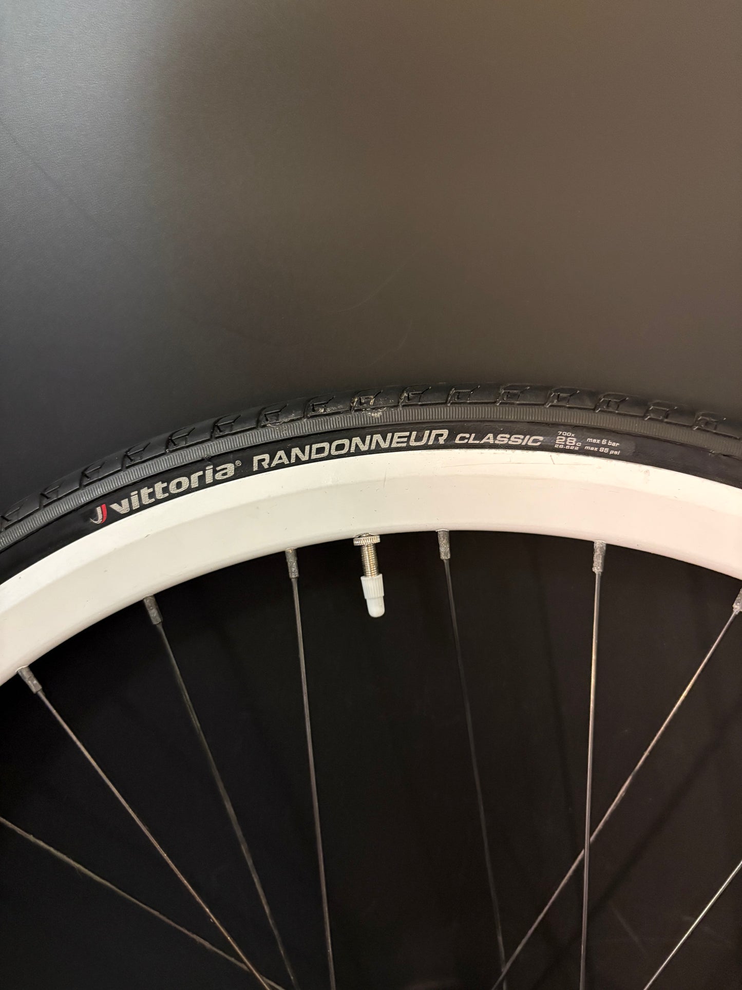 Velocity Deep V White / Dura Ace 7600 HF Rear Wheel 32h