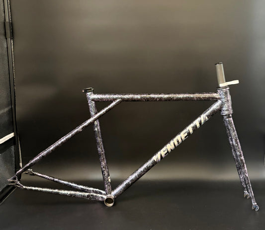 Vendetta Steel Frameset Purple Marble 52cm TT 47cm ST