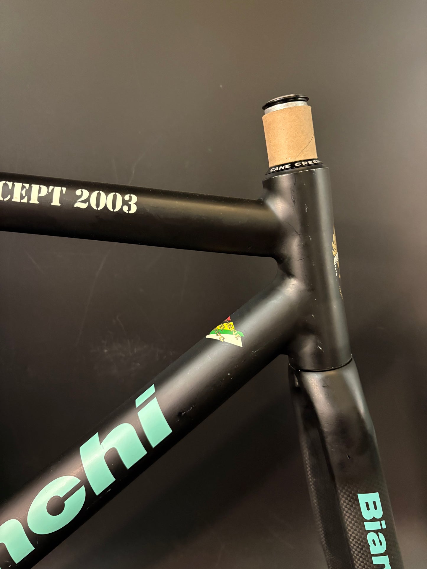 CRACKED Bianchi Pista Concept 2003 Frameset Black 55cm