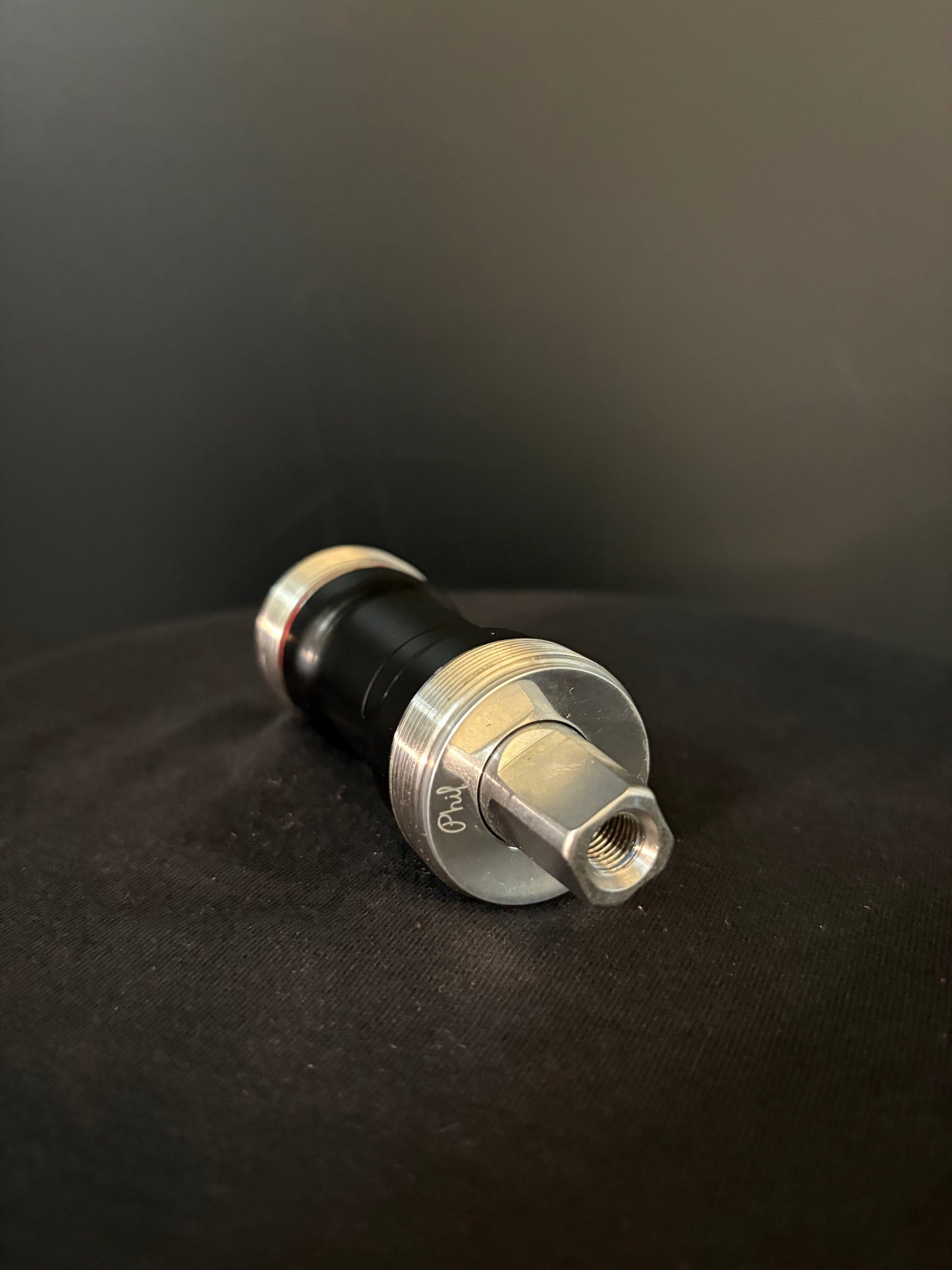 Phil Wood Bottom Bracket Black 110.5mm ISO w/ Mudguards