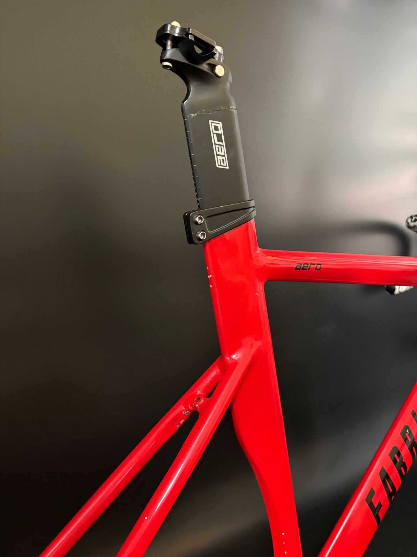 Fabricbike Aero Frameset Red 54cm w/ Stem + Drops