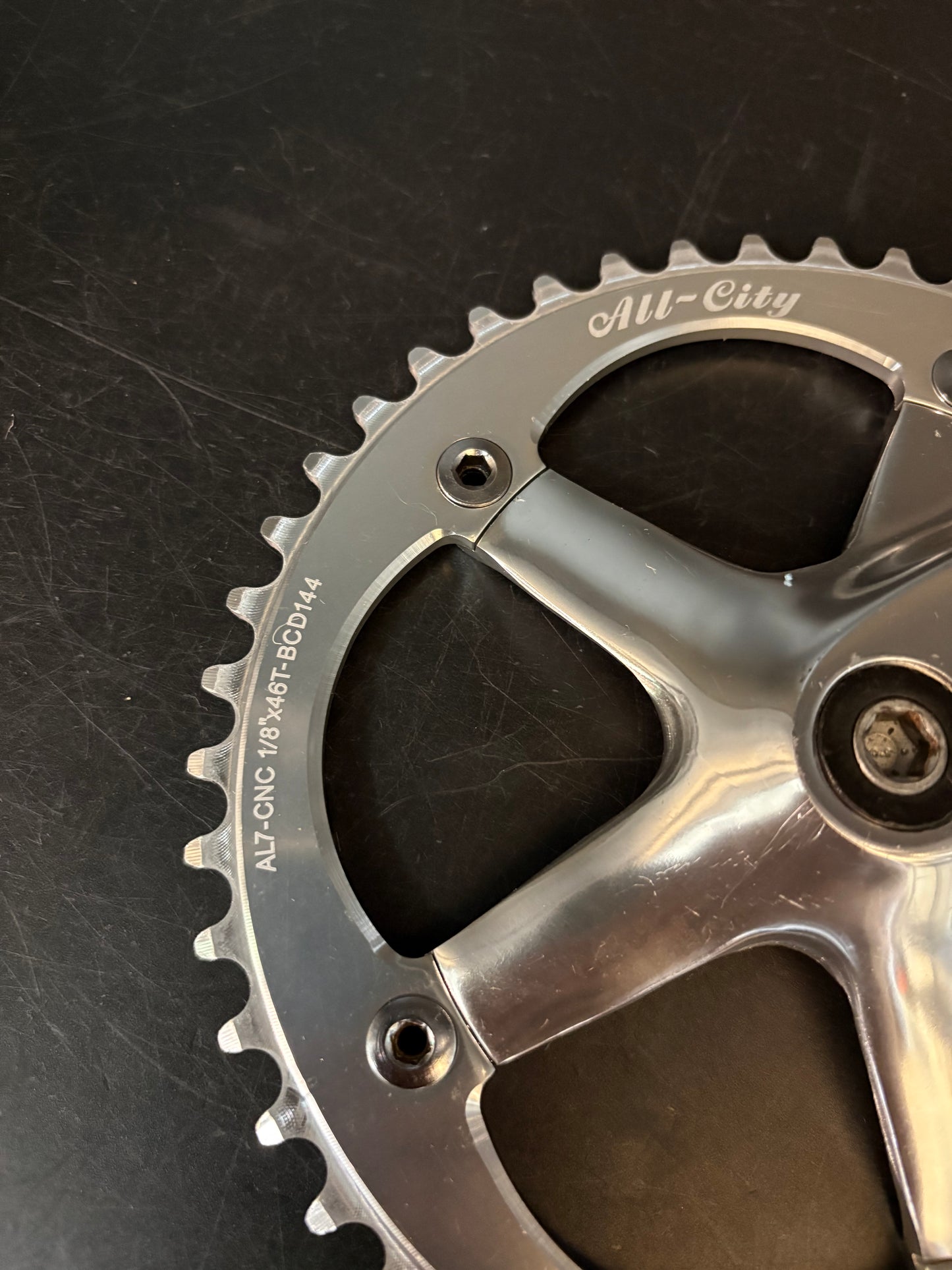 All City Crankset Silver 165mm 46t