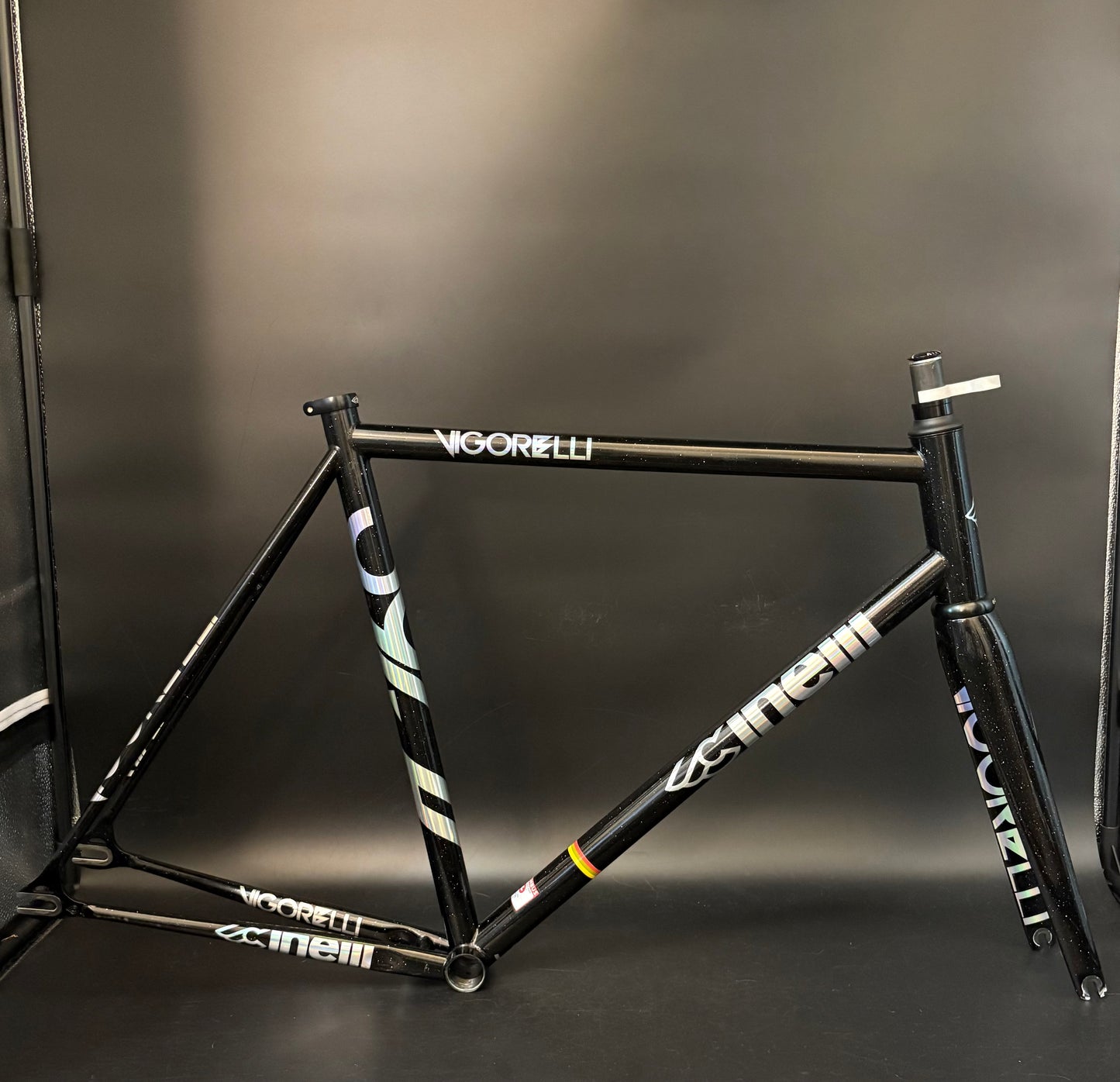 Cinelli Vigorelli Steel Frameset Black Sparkle L