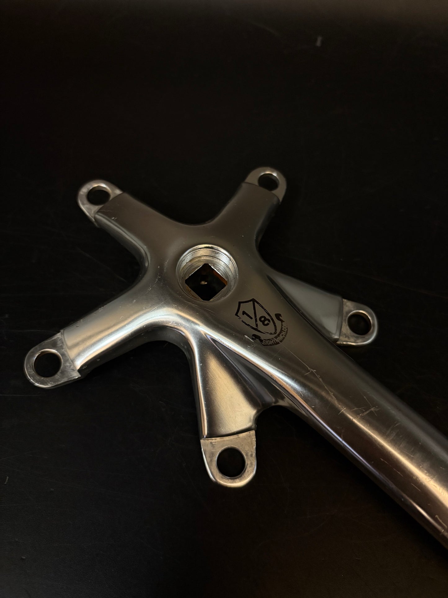 Eighth Inch Crankset Silver 165mm 130bcd