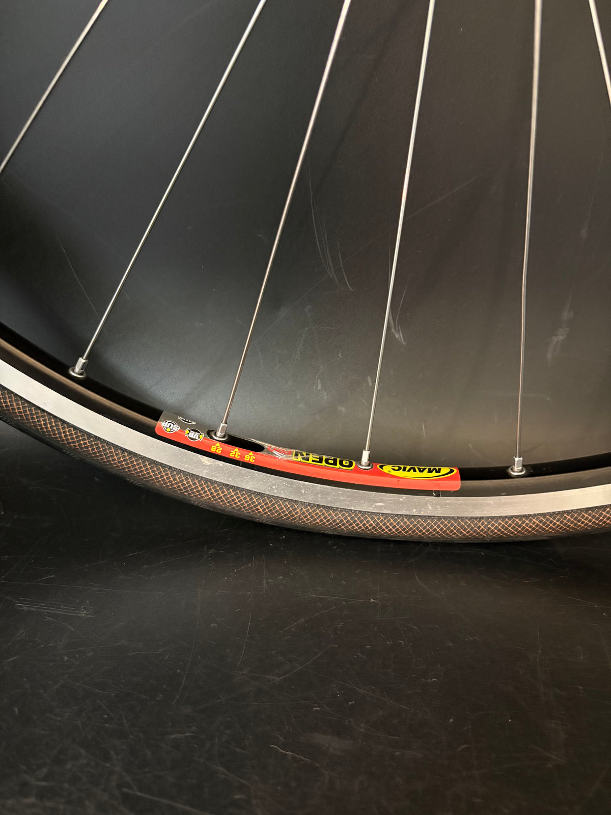 Mavic Open Pro Black / Dura Ace 7710 Wheelset 28h